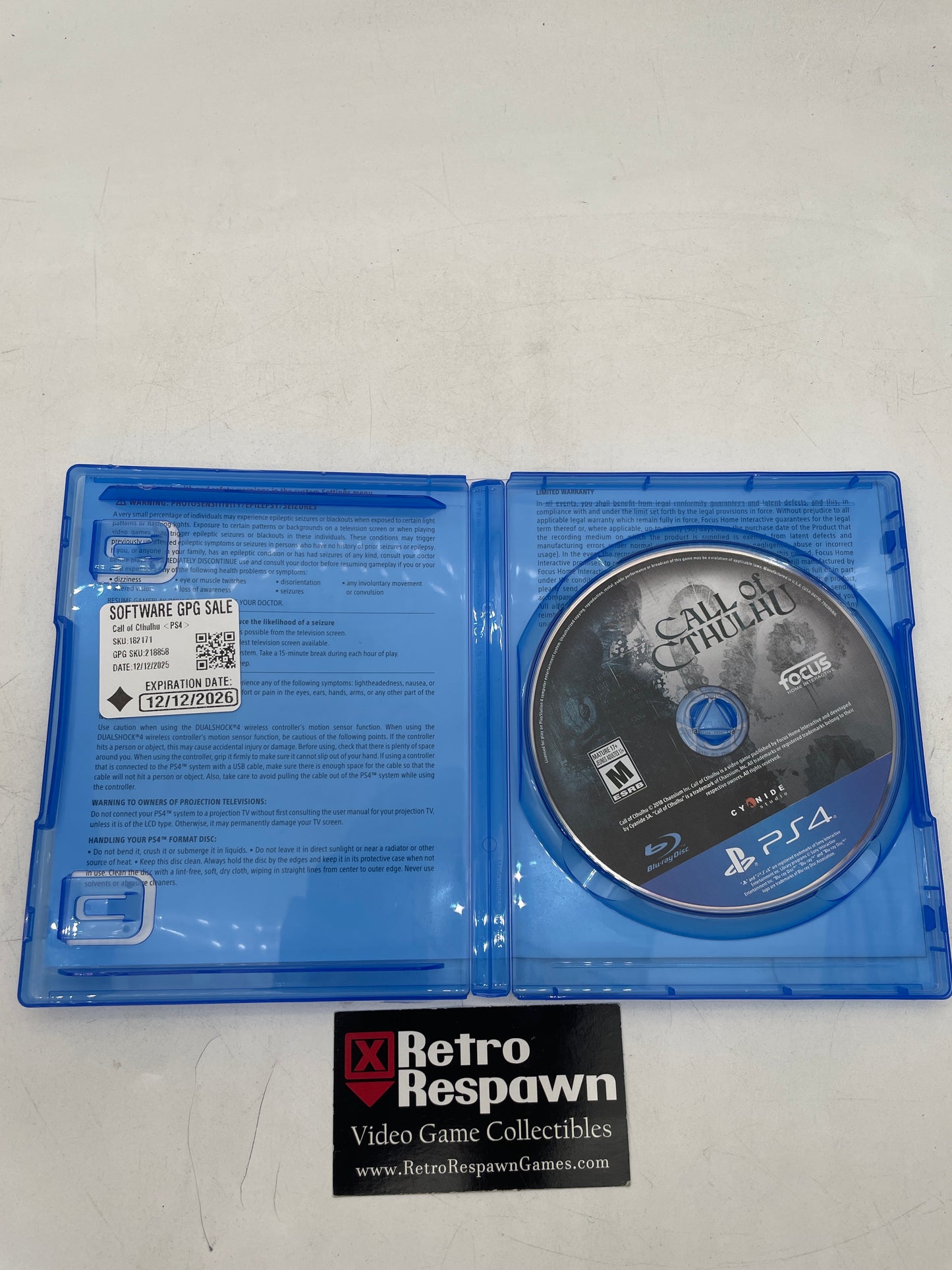 Call of Cthulhu - Playstation 4 (Complete)