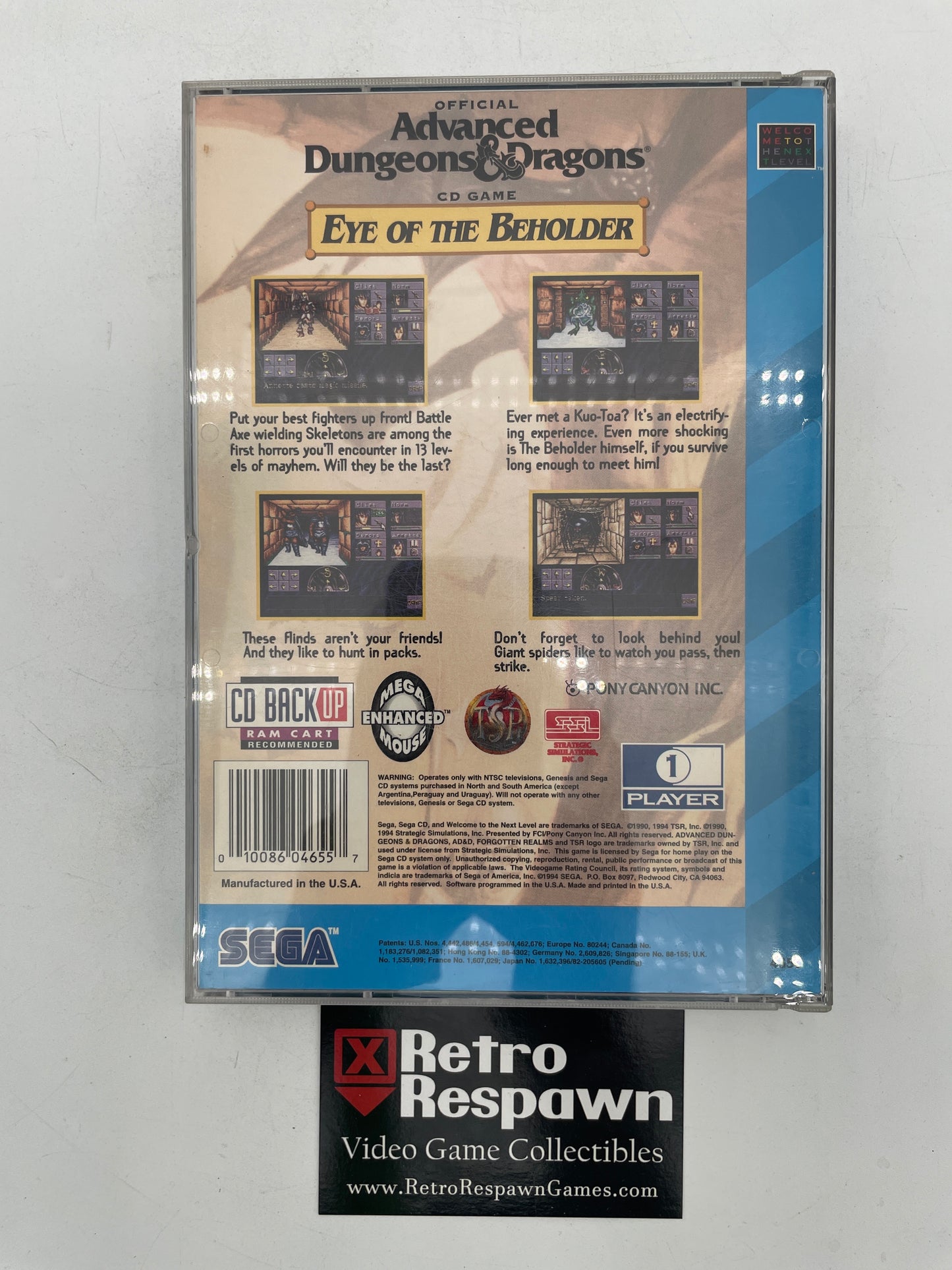 Advanced Dungeons & Dragons Eye of The Beholder - Sega CD (Complete)