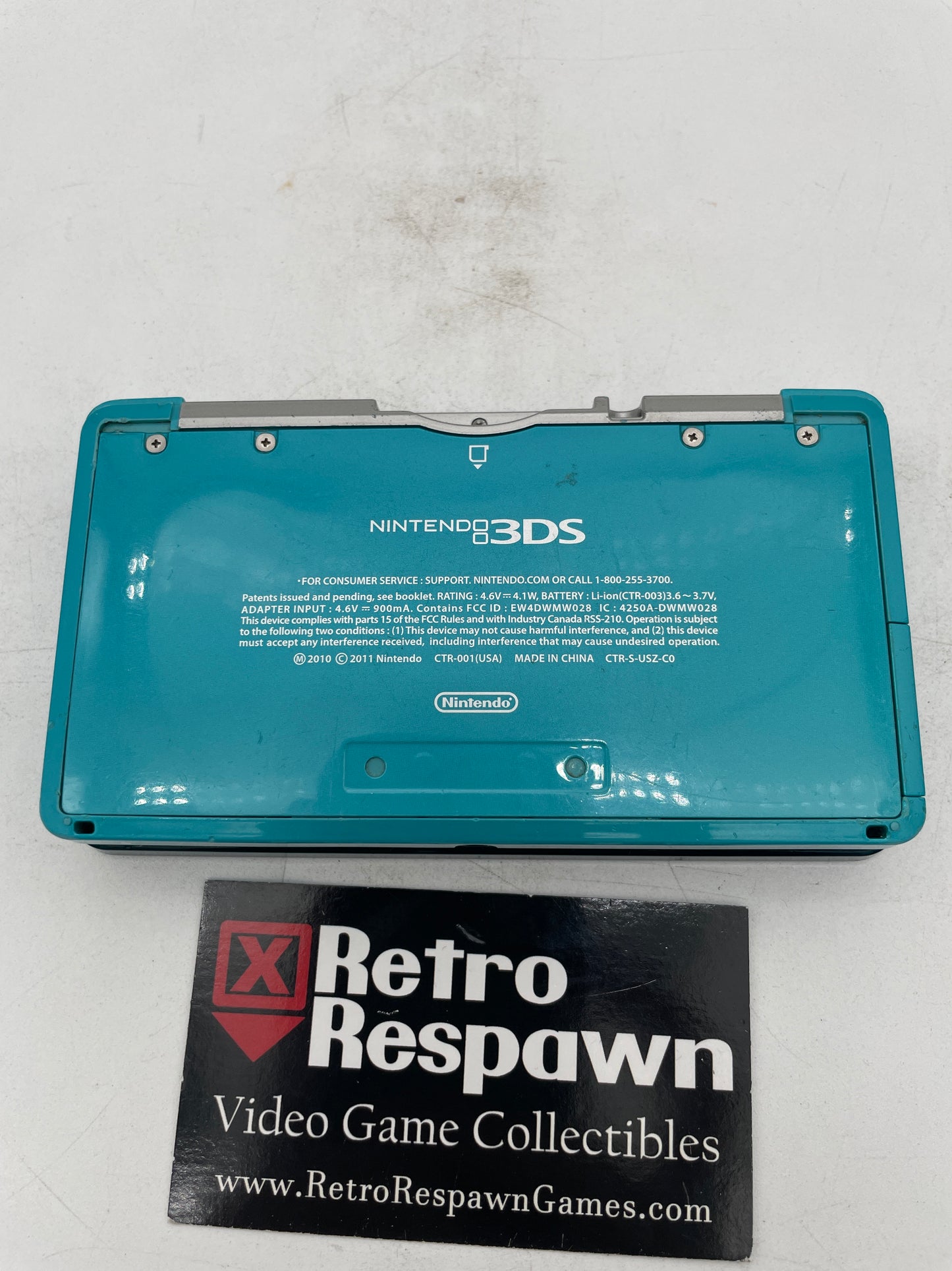 Modded Nintendo 3DS Aqua Blue - Nintendo 3DS (Console+Charger)