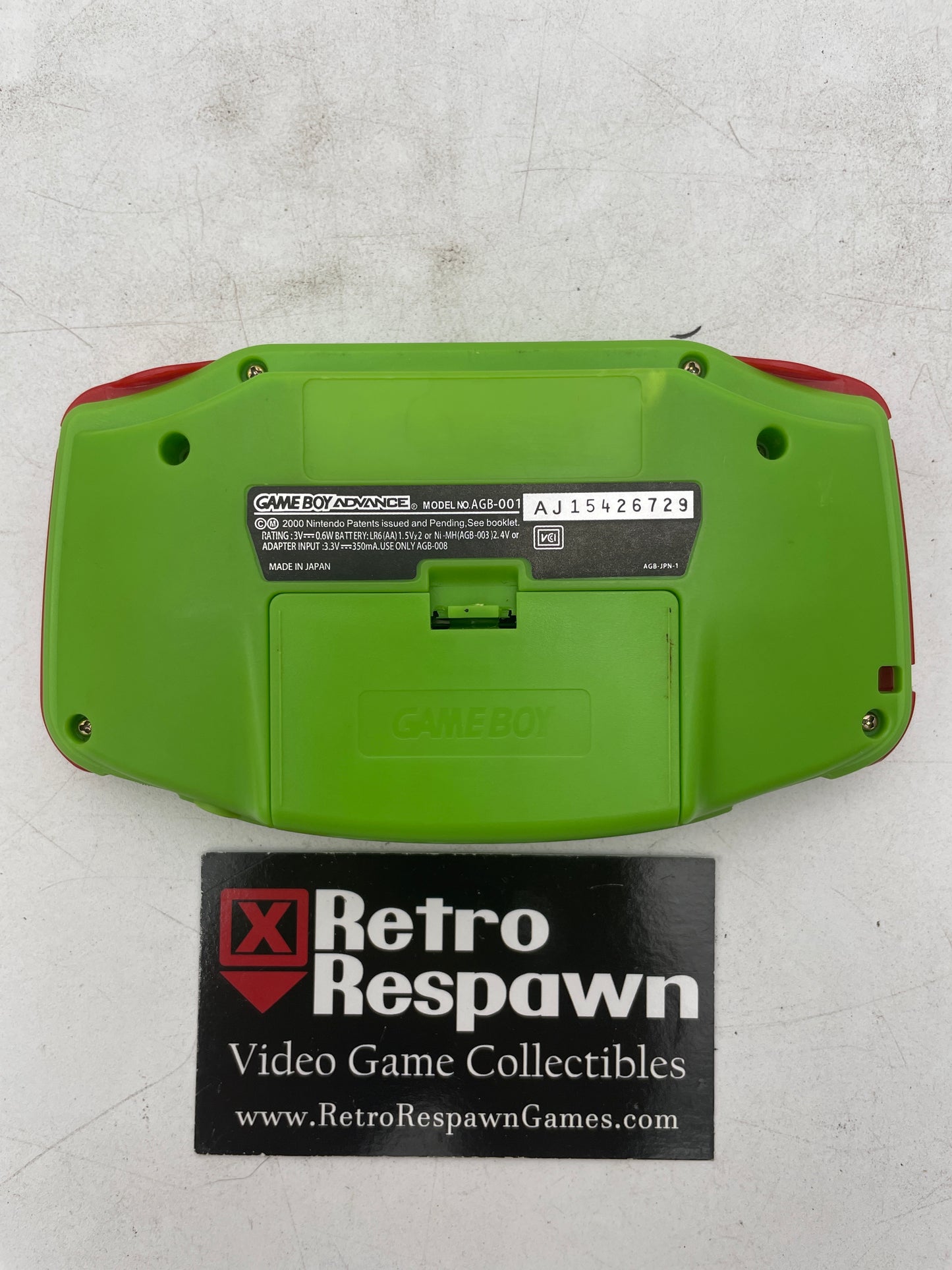 IPS Green/Red Gameboy Advance - Gameboy Advance - (Console+Charger)