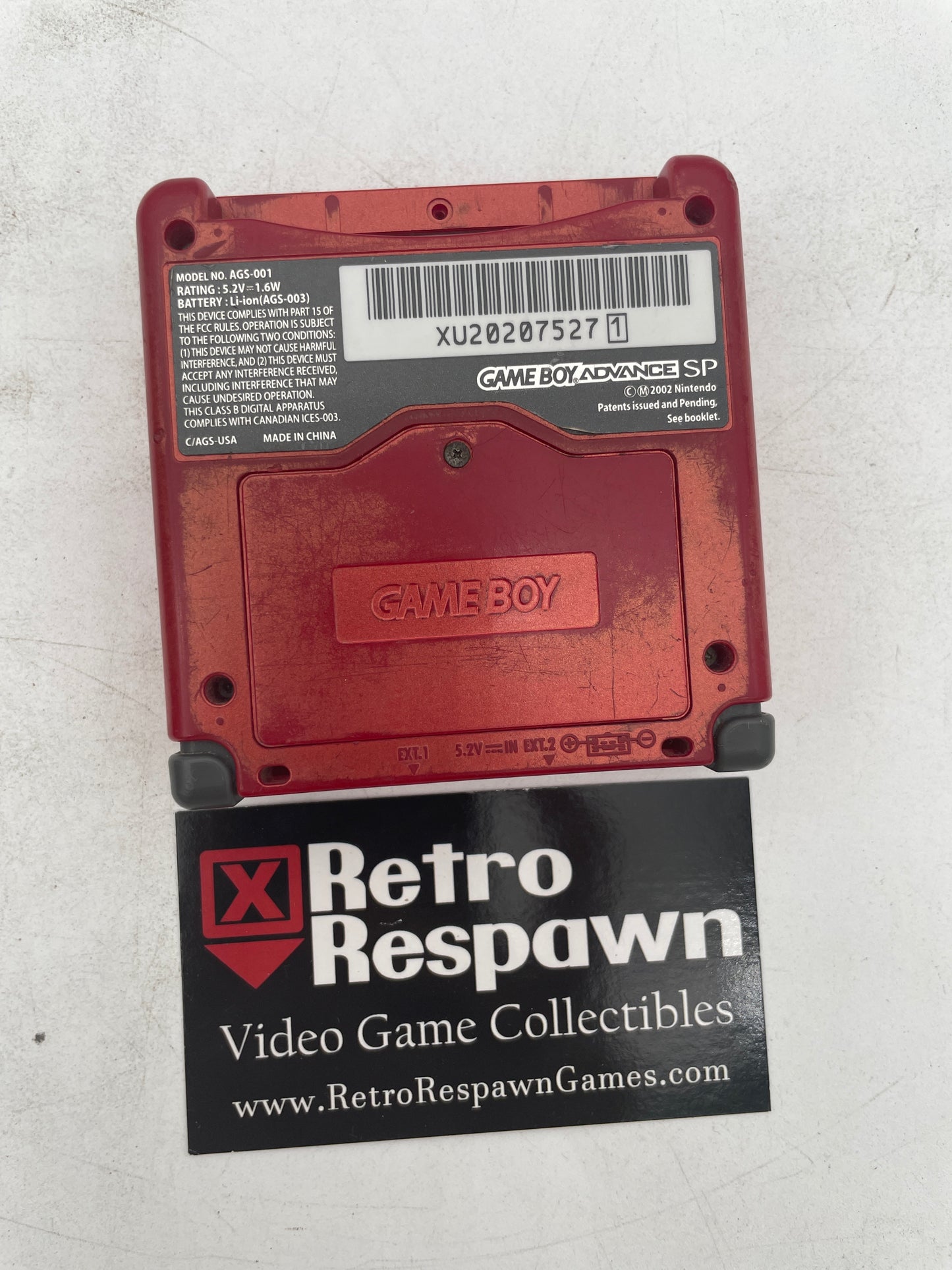 Red Gameboy Advance SP 001 - GameBoy Advance (Console + Charger)