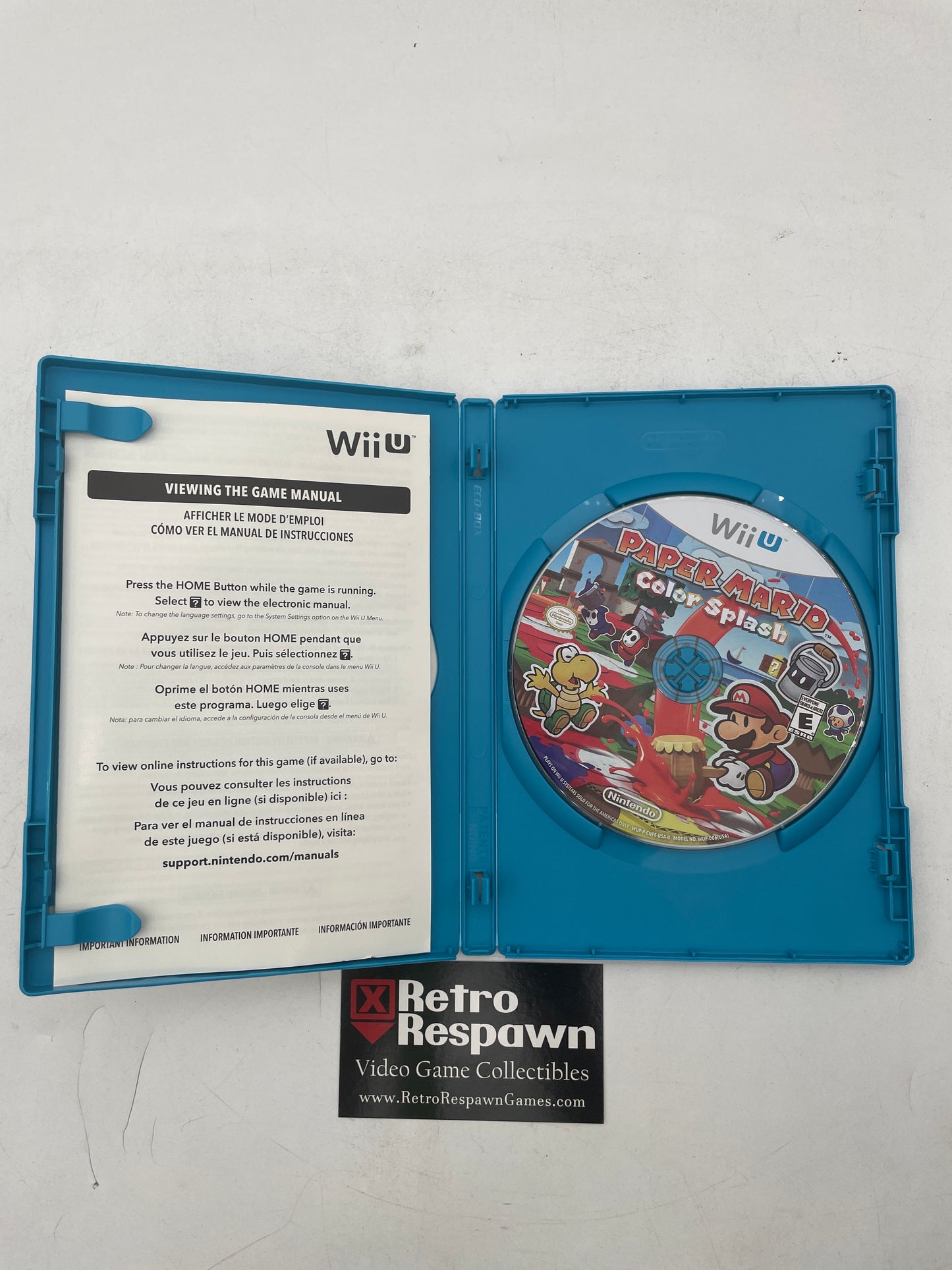 Paper Mario Color Splash - Wii U (Complete)