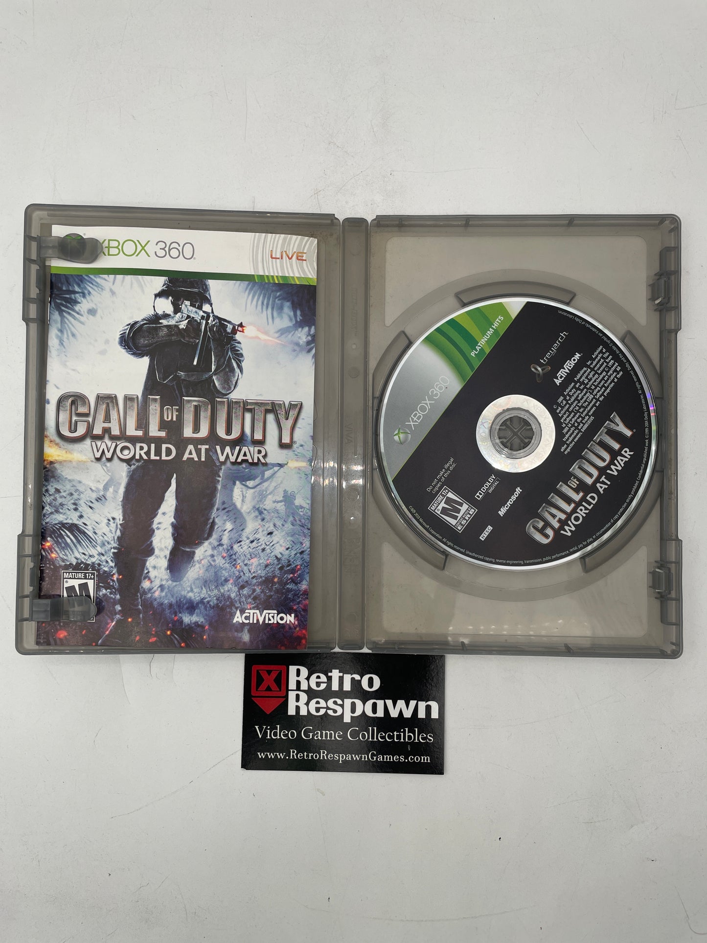 Call of Duty World at War Platinum Hits - Xbox 360 (Complete)