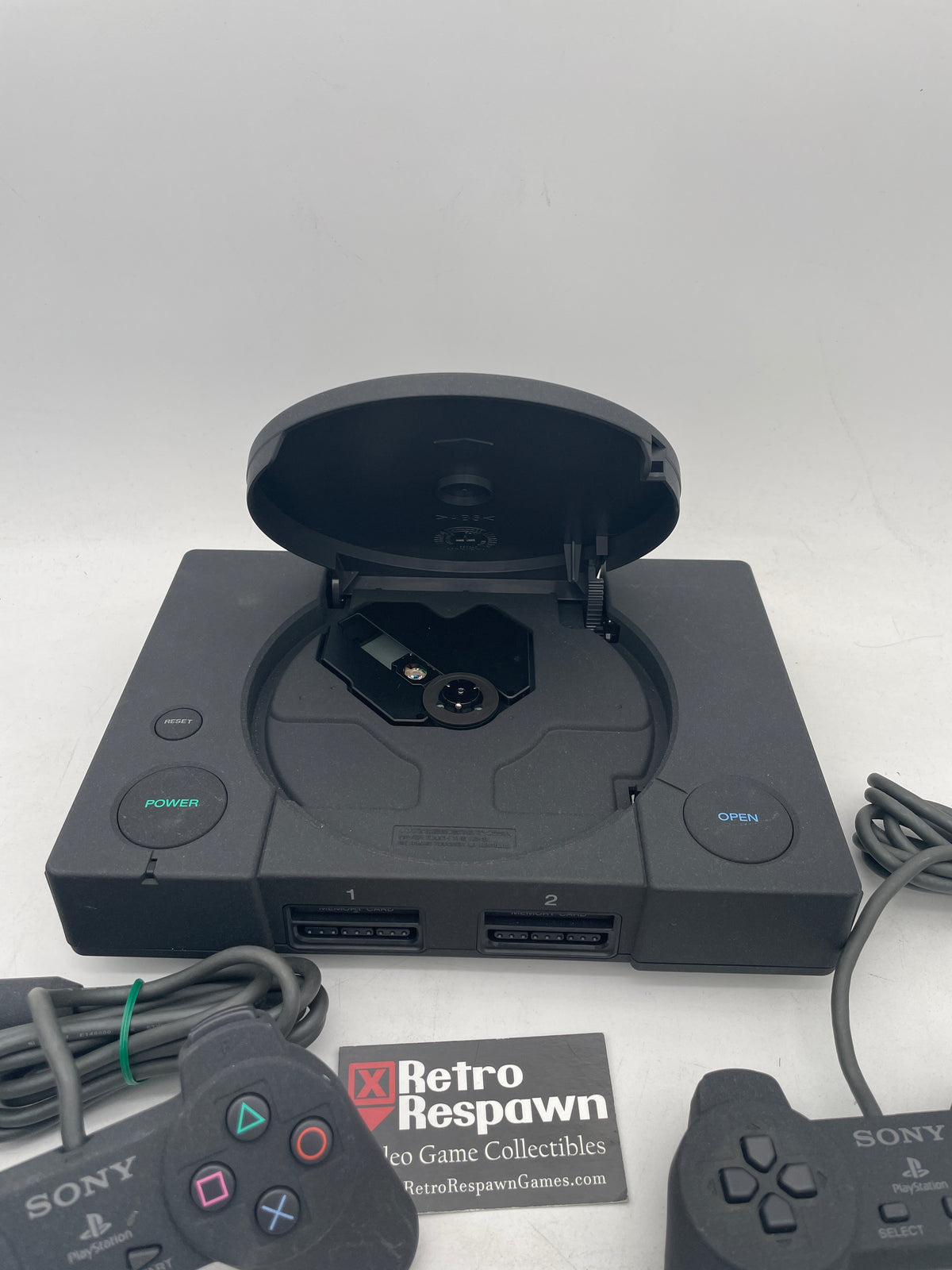 SONY PlayStation PS1 Black DTL-H3000 w/ 2 Controllers - PLAYSTATION (Console, 2 controllers all wires)