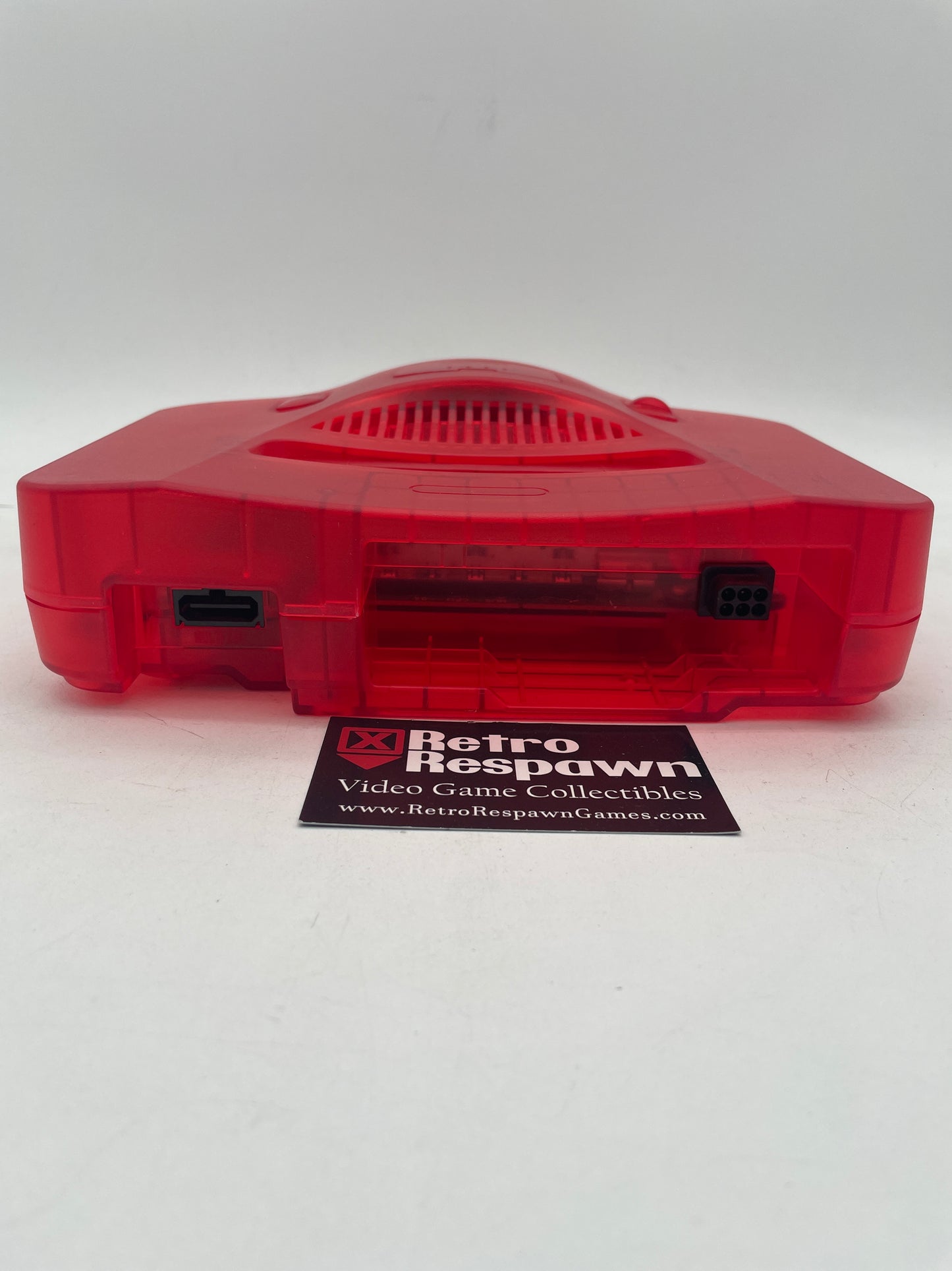 Third Party Re-shell Red Nintendo 64 System - Nintendo 64 (Console, Wires+Non Matching Controller)