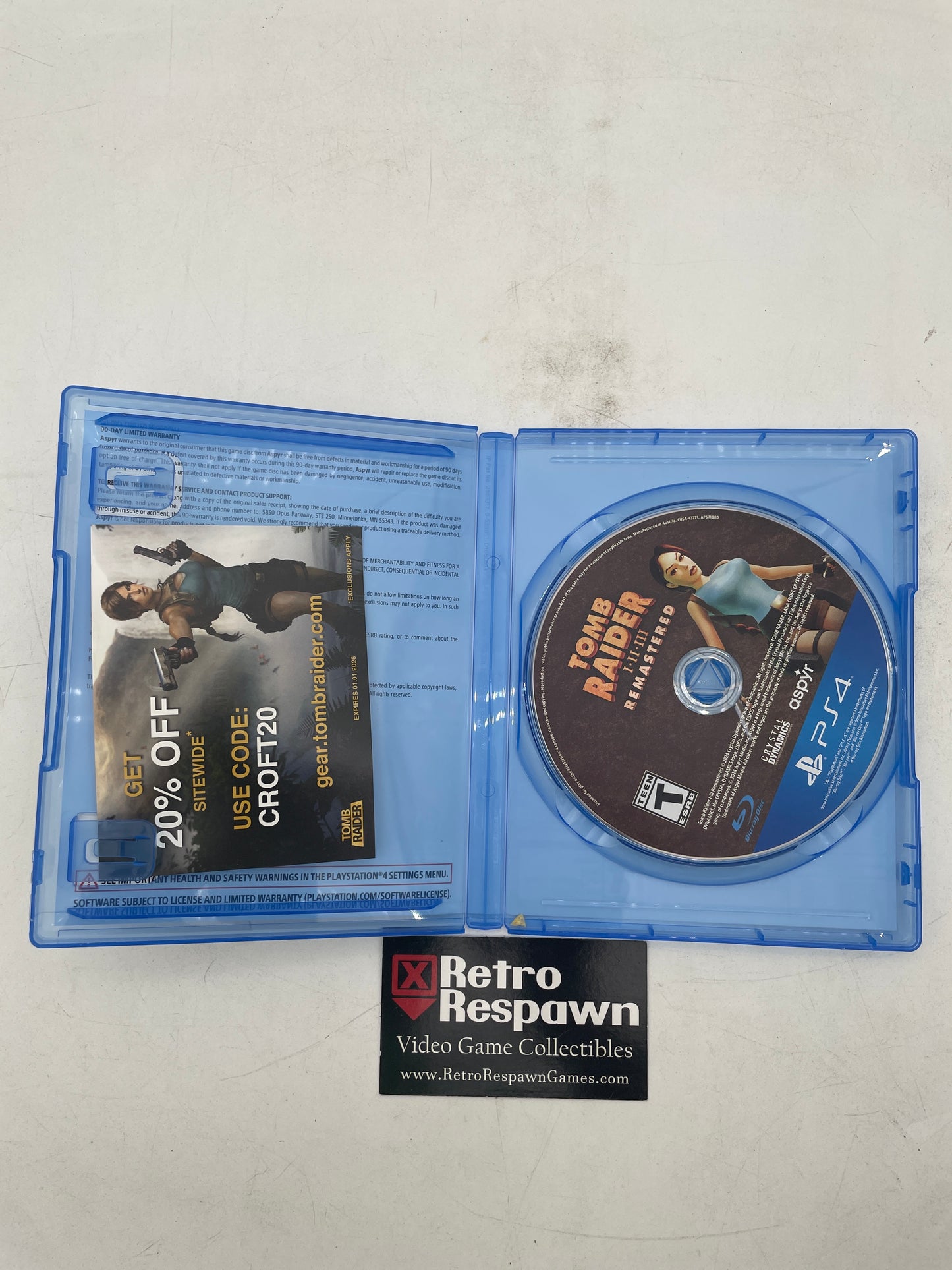 Tomb Raider I-III Remastered - Playstation 4 (Complete)