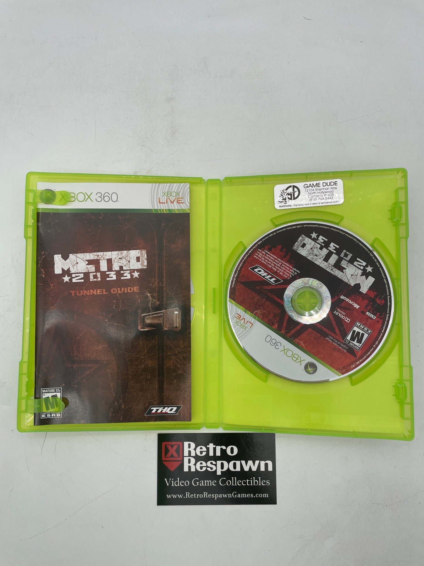 Metro 2033 - Xbox 360 (Complete)