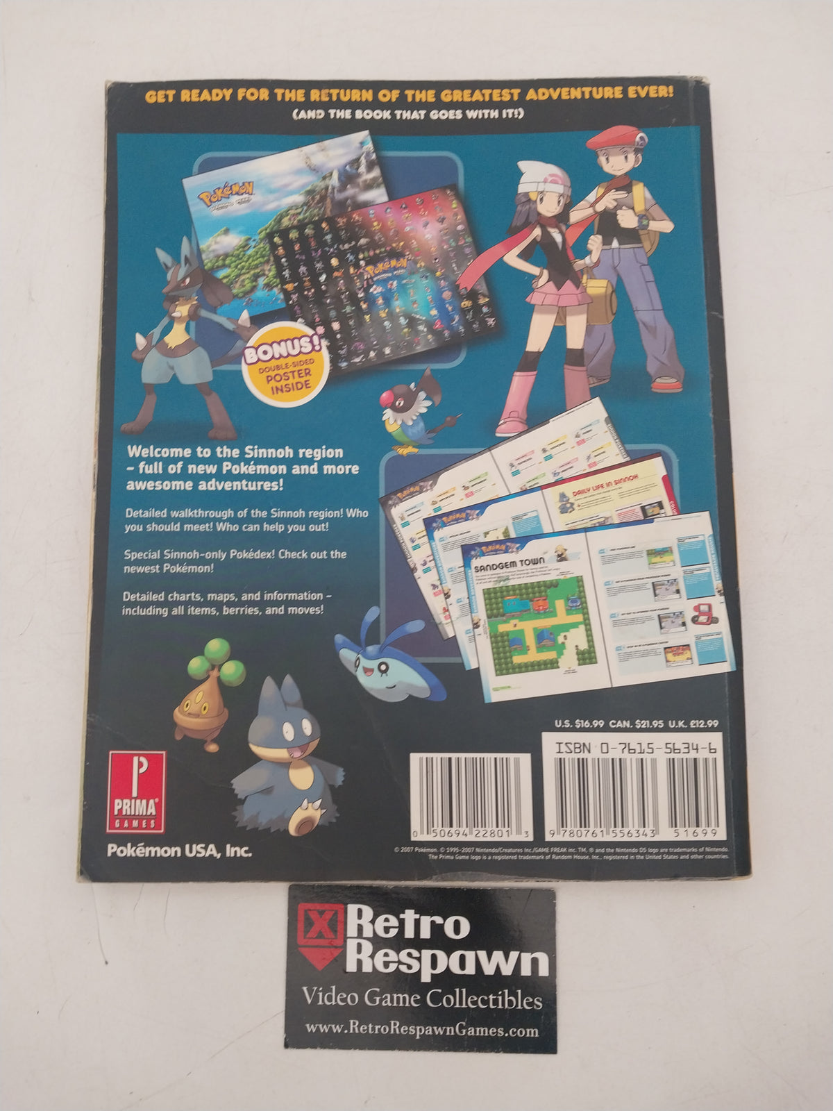 Pokemon Diamond/Pearl Official Scenario Guide Vol 1 - Prima Games (Used)