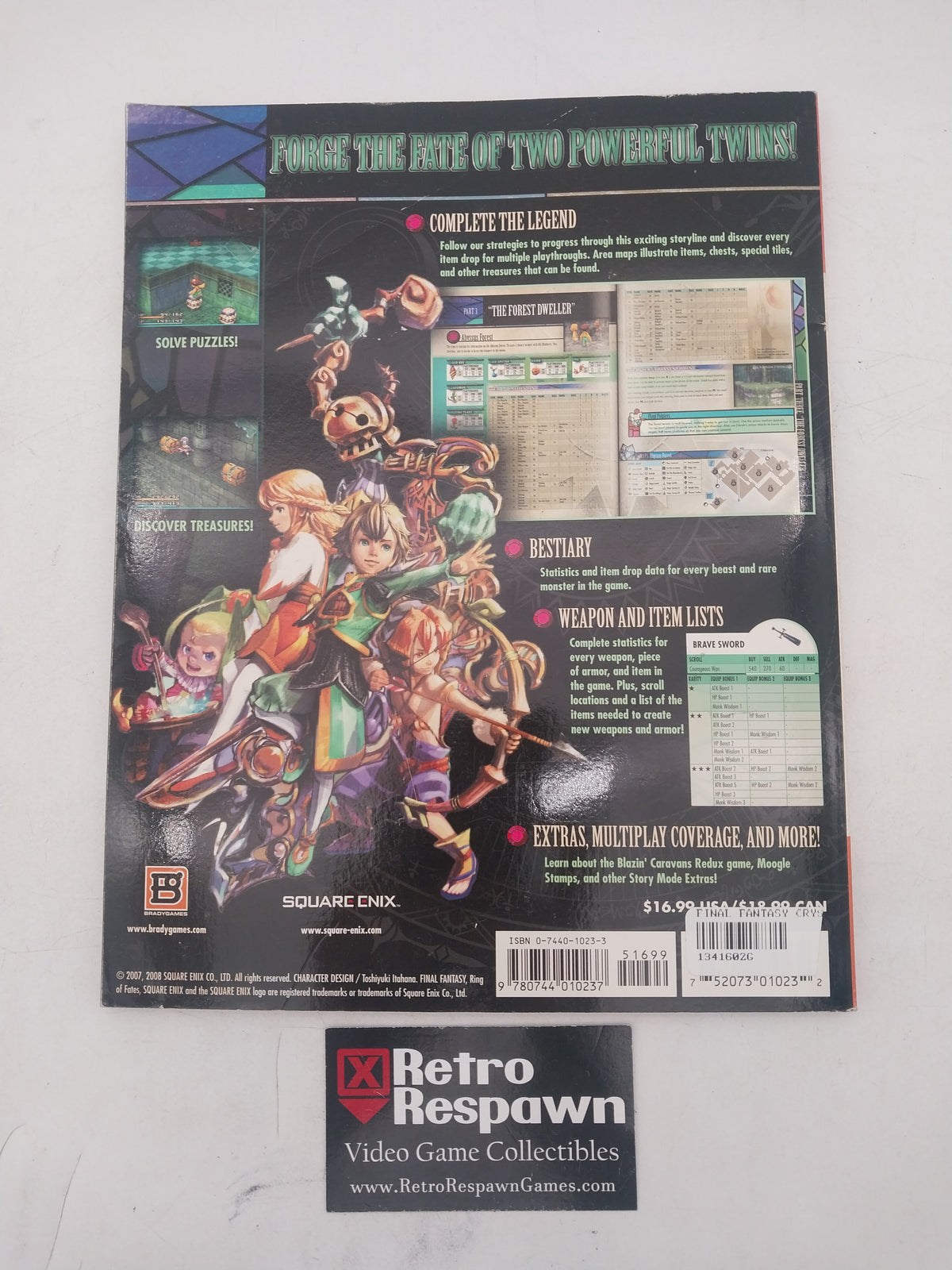 Final Fantasy Crystal Chronicles Ring of Fates Official Strategy Guide - Brady Games (Used)