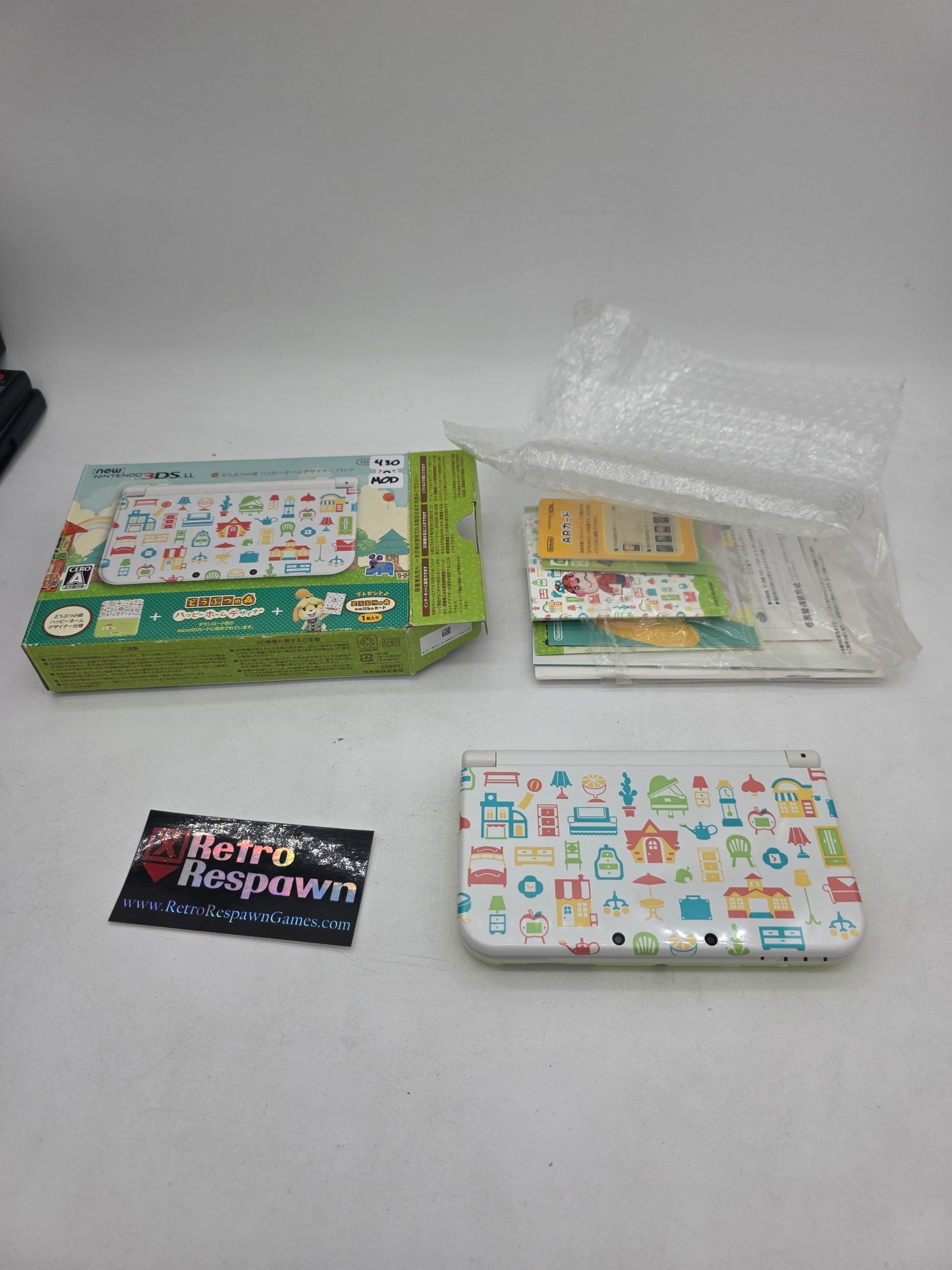 Modded New Nintendo 3DS LL Happy Home Designer - JP Nintendo 3DS (Complete)