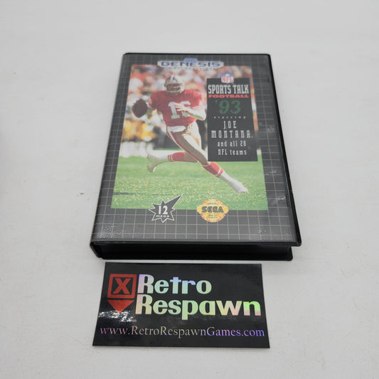 Sports Talk Football '93 Starring Joe Montana - Sega Genesis (Complete)