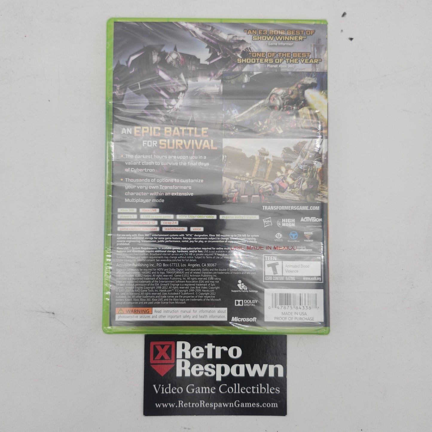 Transformers: Fall Of Cybertron - Xbox 360 (Sealed)