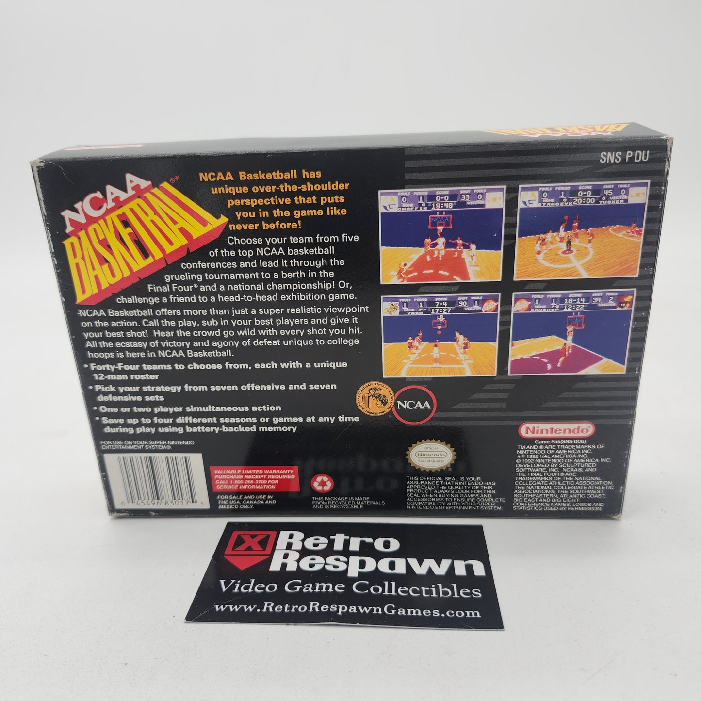 NCAA Basketball - Super Nintendo (Complete)