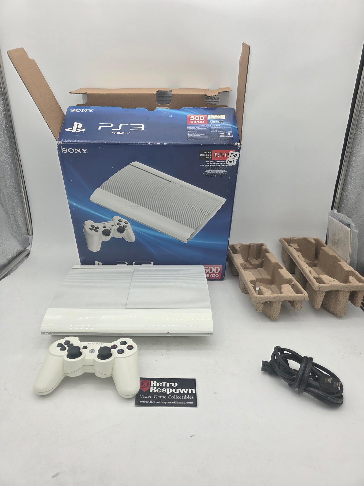 White Playstation 3 Super Slim 500GB - Playstation 3 (Complete)