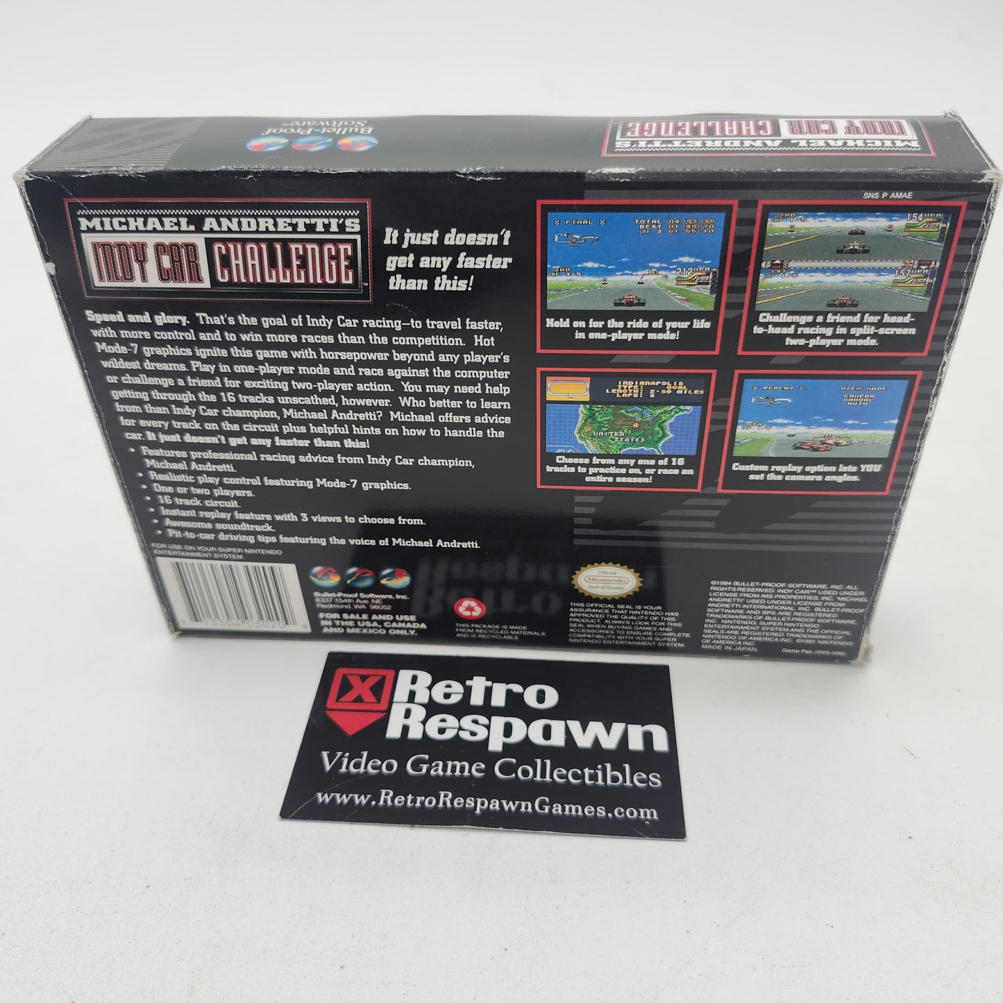 Michael Andretti's Indy Car Challenge - Super Nintendo (Complete)