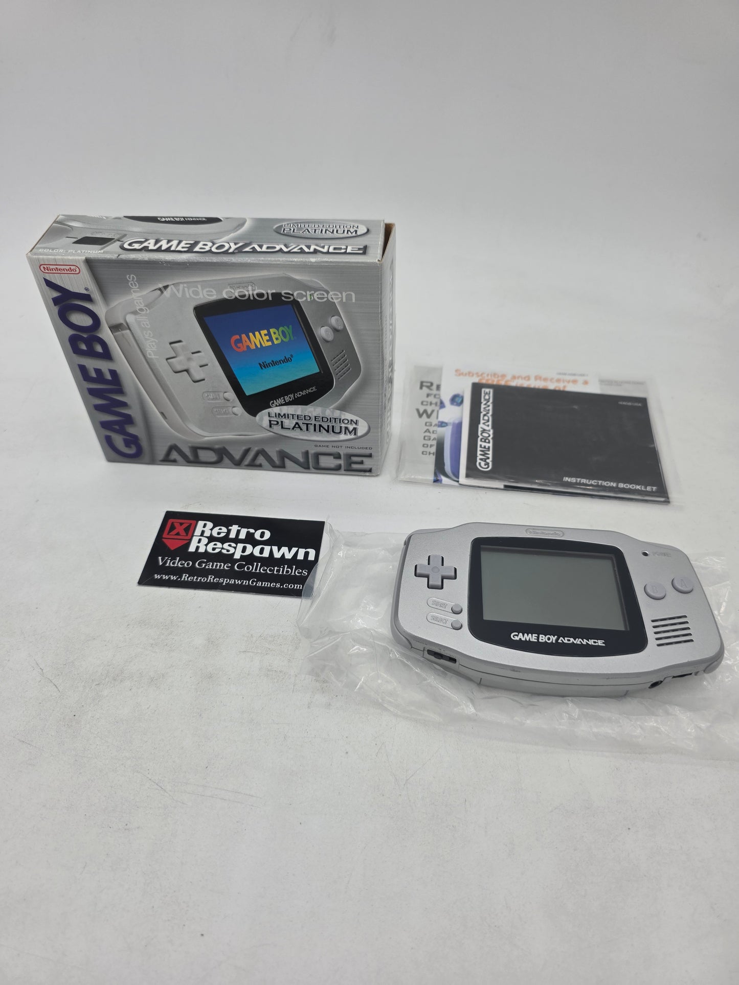Platinum Gameboy Advance System - GameBoy Advance (Complete)