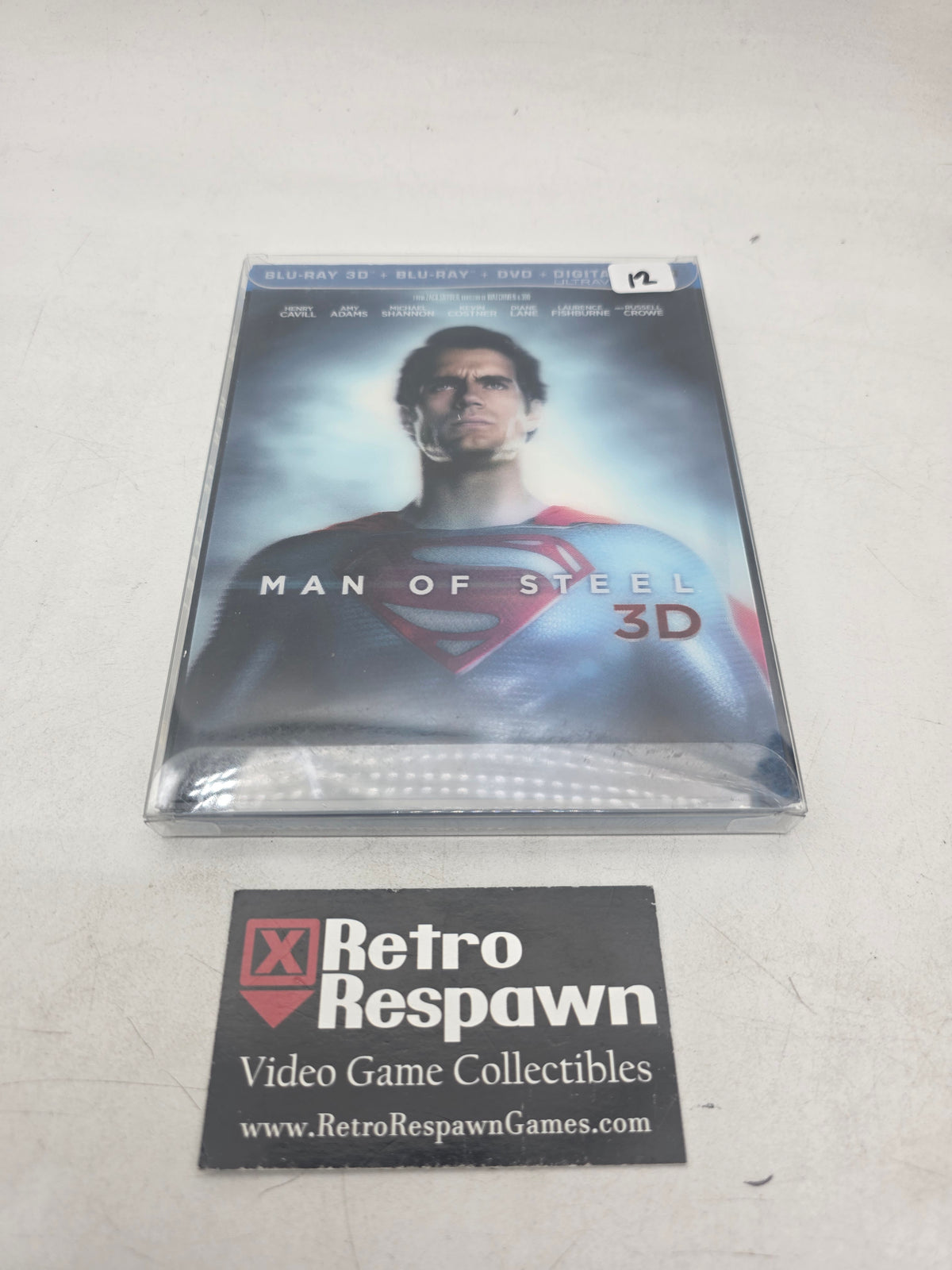 Man of Steel (Blu-ray + 3D + DVD, 2013) + Lenticular Slipcover - TV-Show/Movie (Sealed)