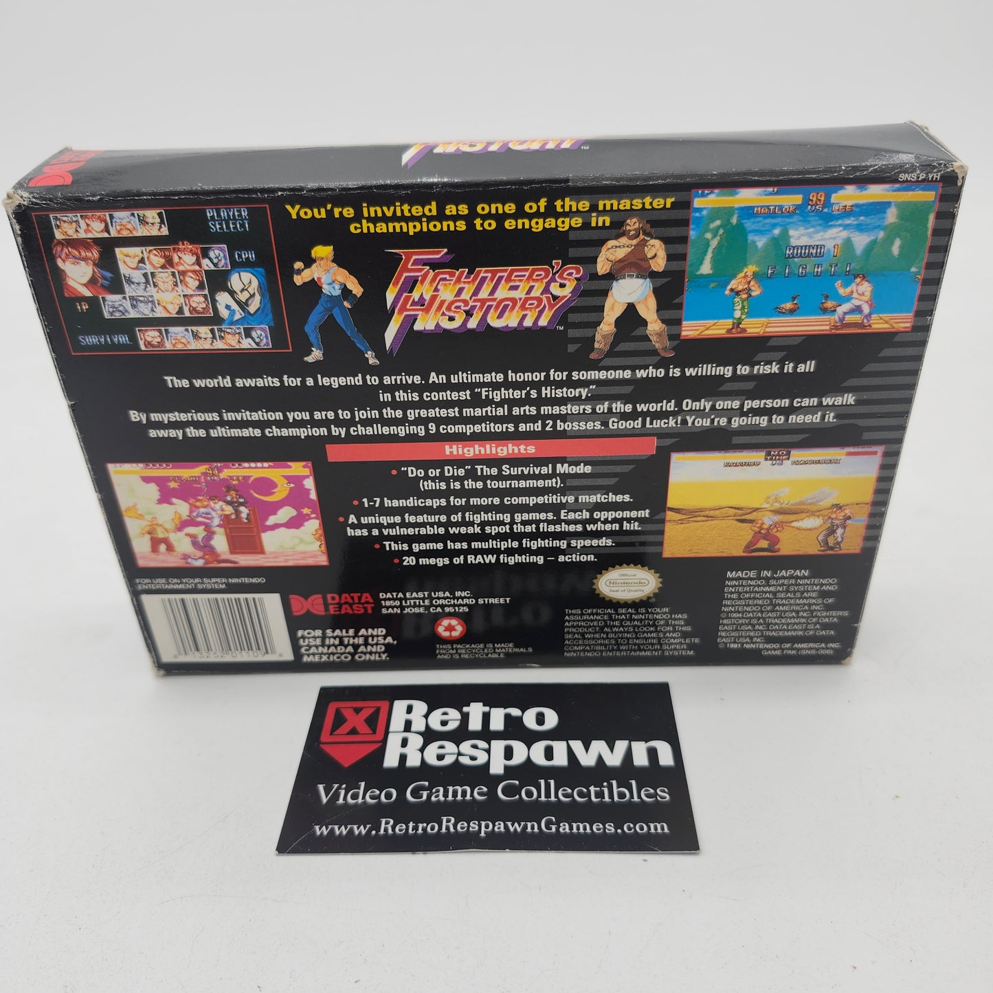 Fighter's History - Super Nintendo (Missing Manual)