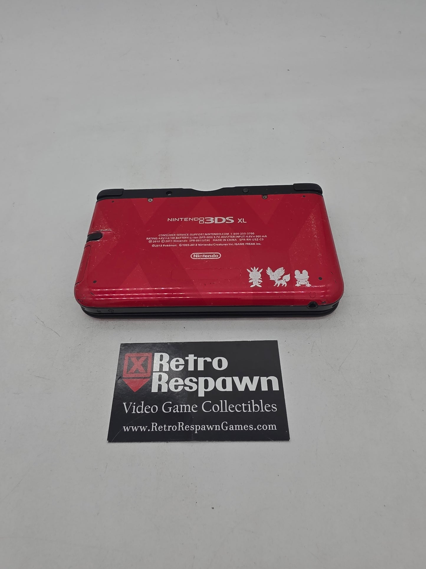 Modded Nintendo 3DS XL Pokemon X Y Red Limited Edition - Nintendo 3DS (Console + Charger)