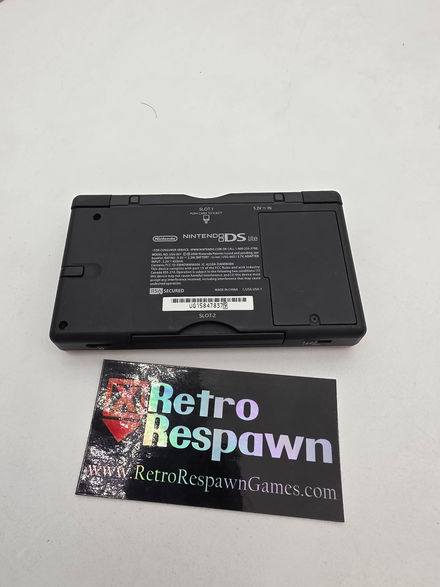 Red Crimson & Black Nintendo DS Lite - Nintendo DS (Complete)