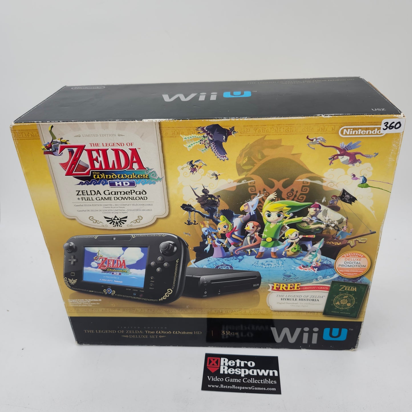 Wii U Console Deluxe: Zelda Wind Waker Edition - Wii U (Complete)