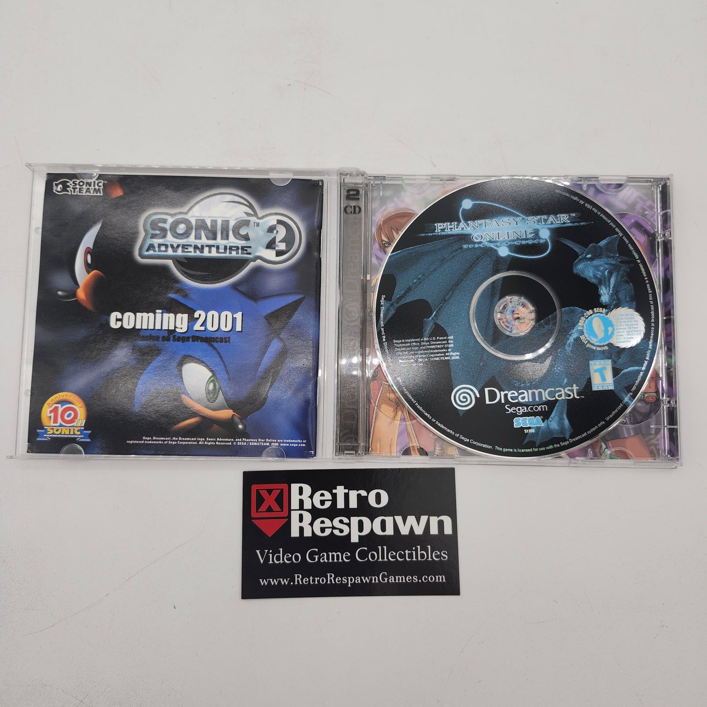 Phantasy Star Online - Sega Dreamcast (Complete with Sonic Adventure 2 Trial Disc)