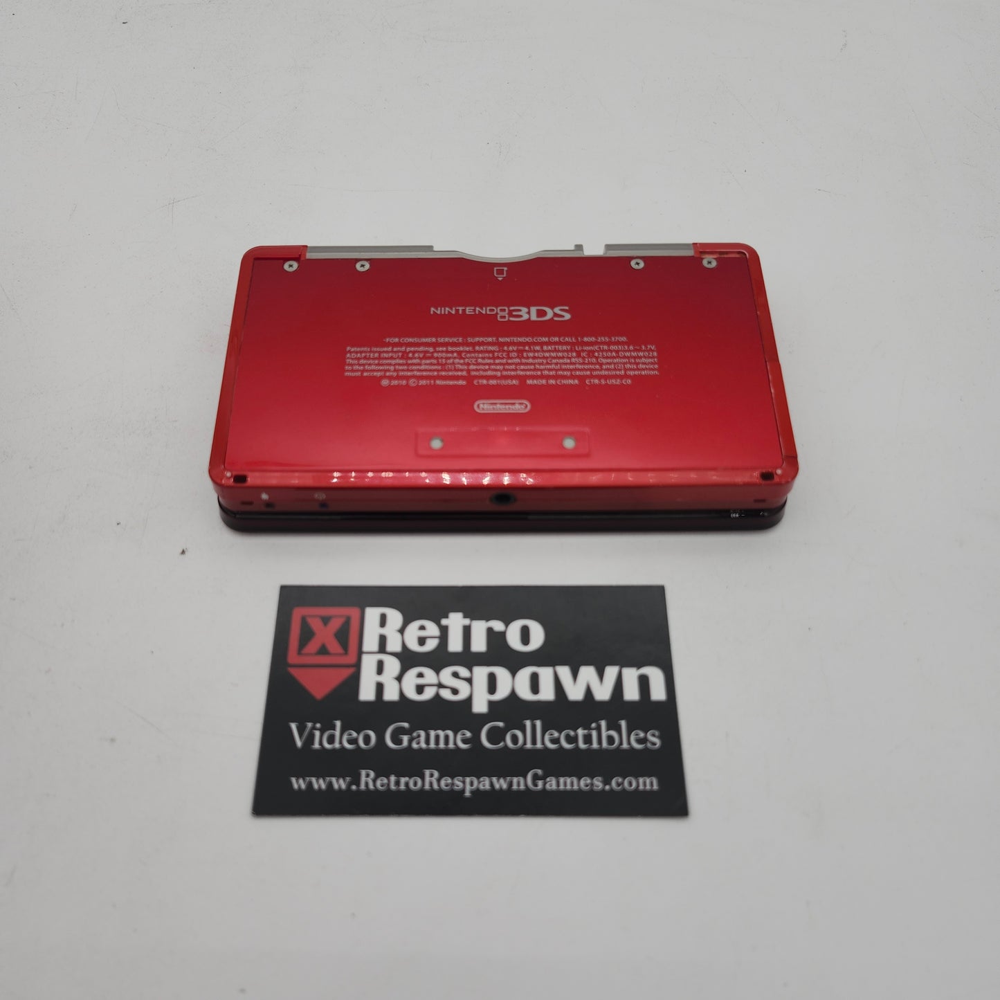 Modded Nintendo 3DS Flame Red - Nintendo 3DS (Console + Charger)