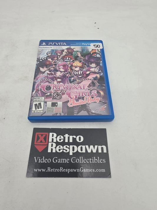 Criminal Girls: Invite Only  - Playstation Vita (Complete)