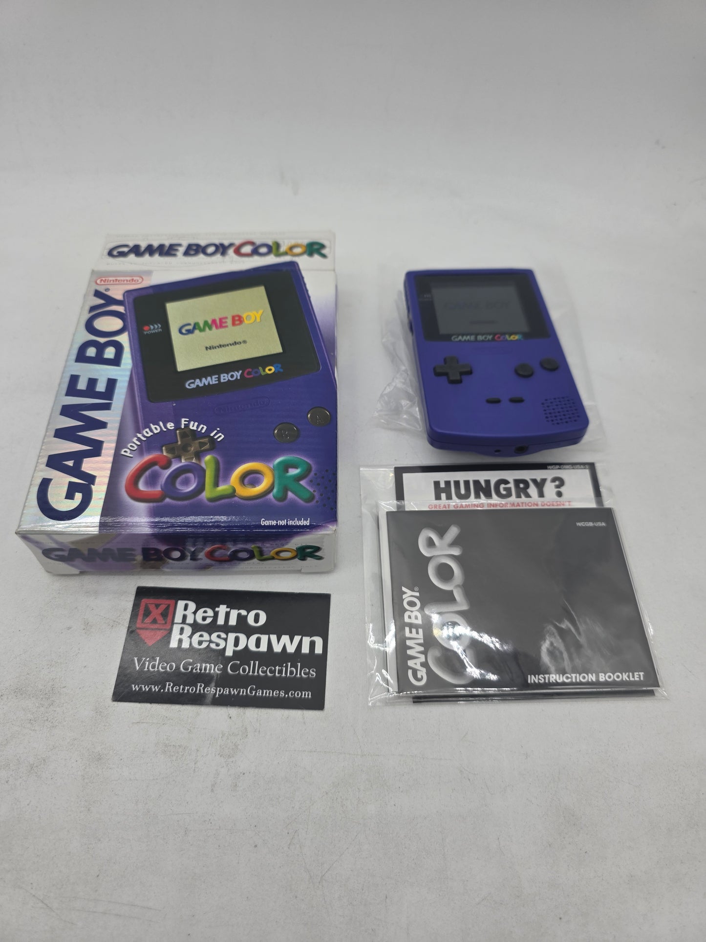 Backlit Game Boy Color Grape - GameBoy Color (Complete)