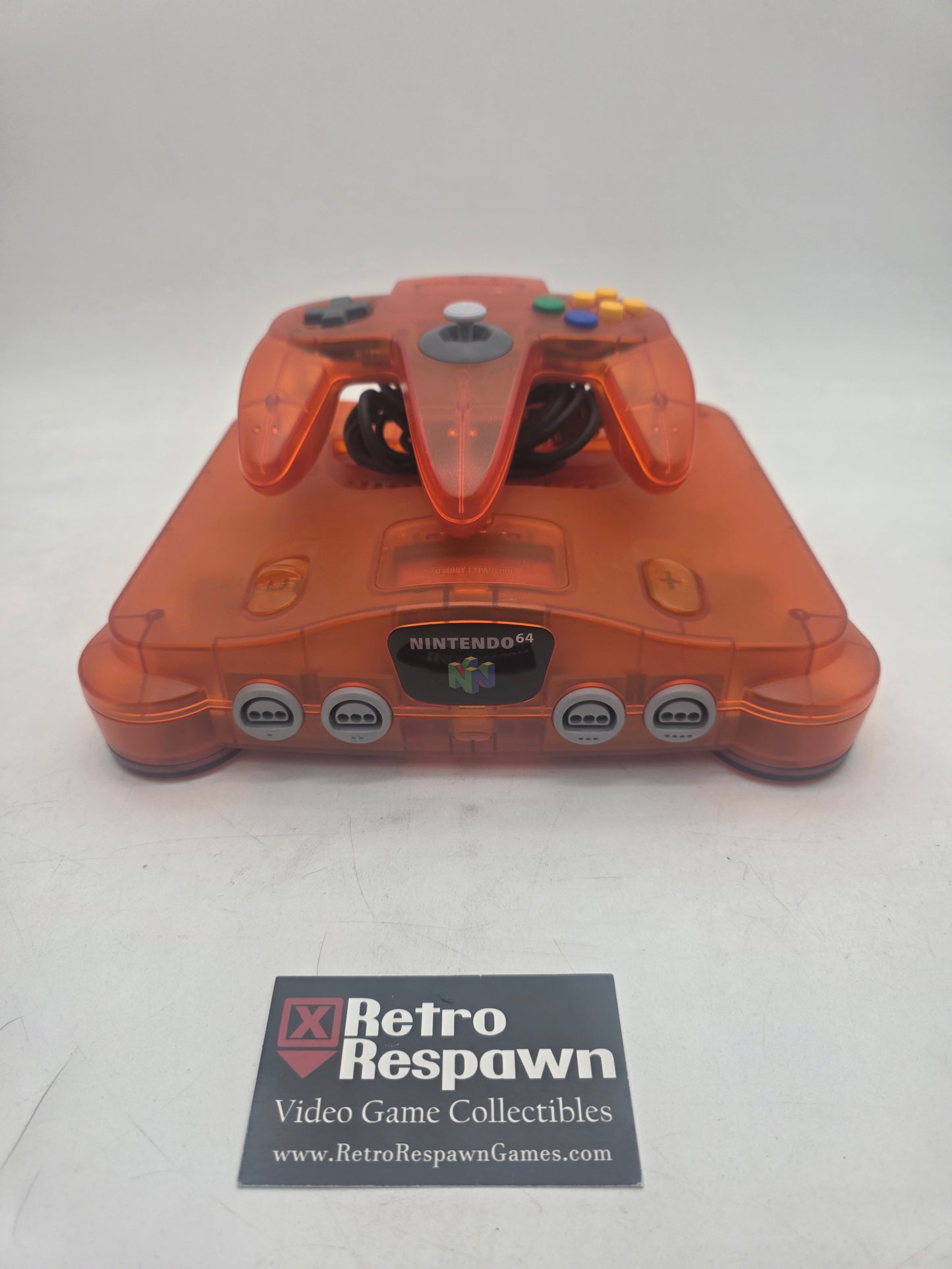 Fire Orange Controller - Nintendo 64 (Console, Controller, all the wires)