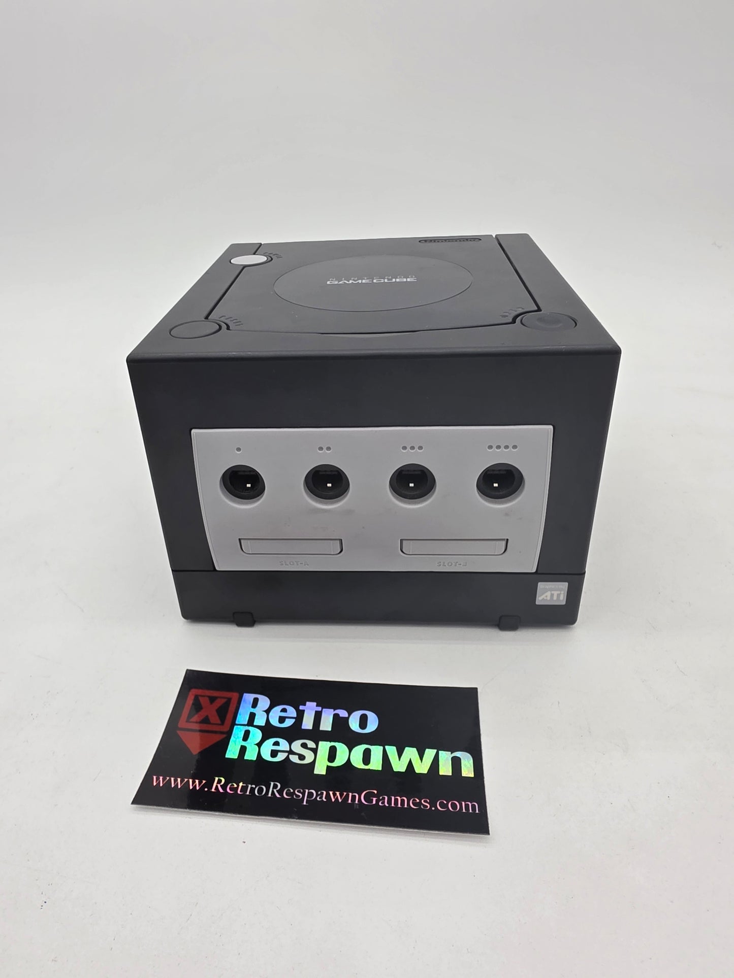 Black GameCube System - Gamecube (Console, Controller all wires + Memory Card)