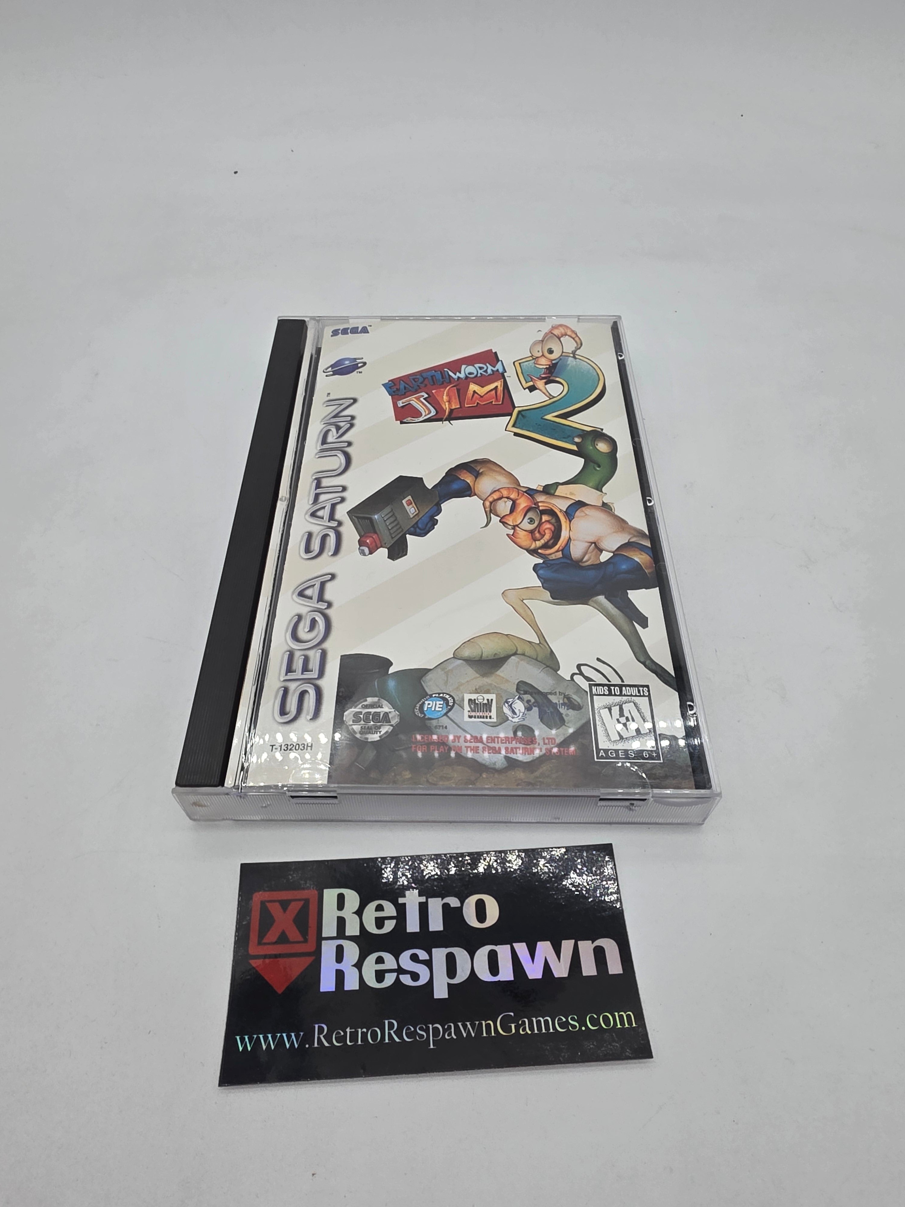 Jeu Vidéo Earthworm Jim 2 - Sega Saturn - Version Complète Boîte - État Correct