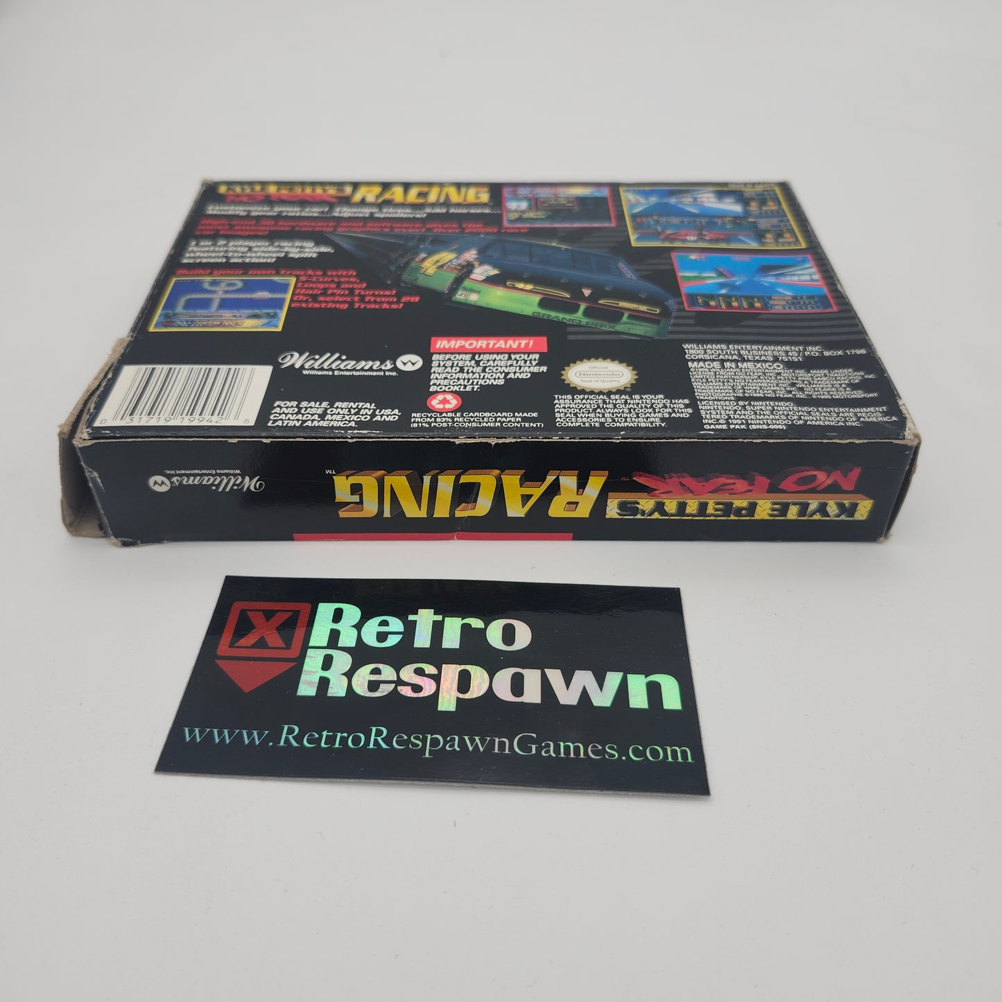 Kyle Petty's No Fear Racing - Super Nintendo (Complete/ No Decal)