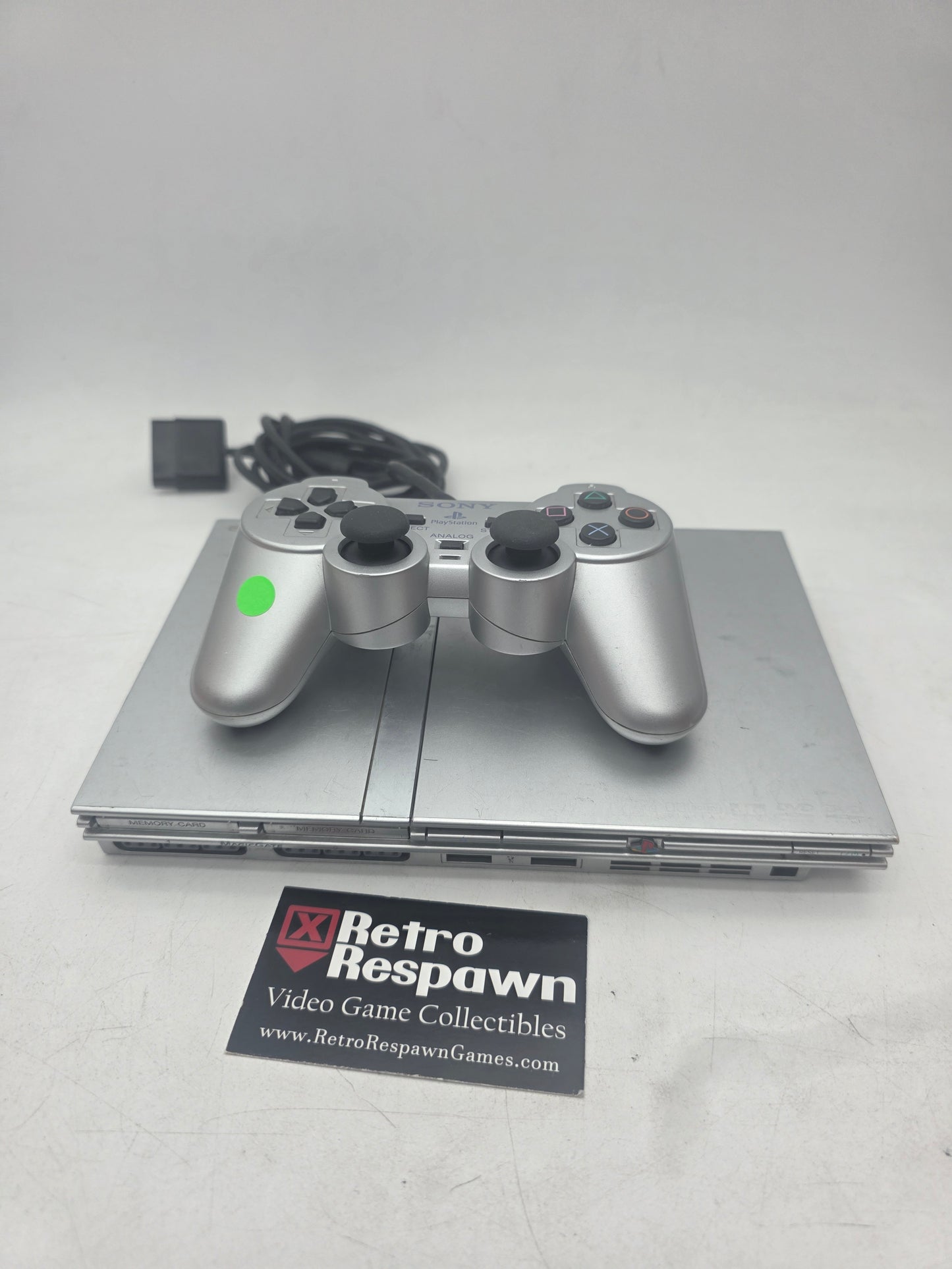 Silver Slim Playstation 2 System - Playstation 2 (Console, Controller all wires + Memory Card)