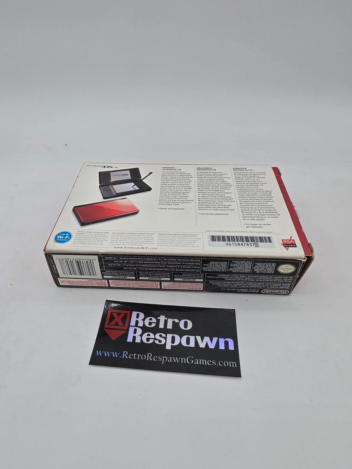 Red Crimson & Black Nintendo DS Lite - Nintendo DS (Complete)