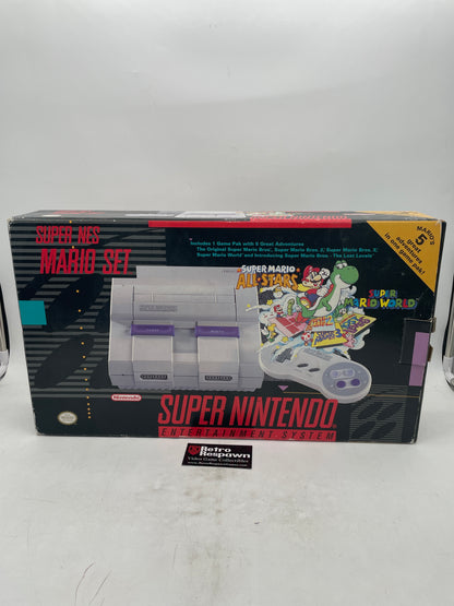 Super NES Mario Set - Super Nintendo (95% Complete, No Game Manual)