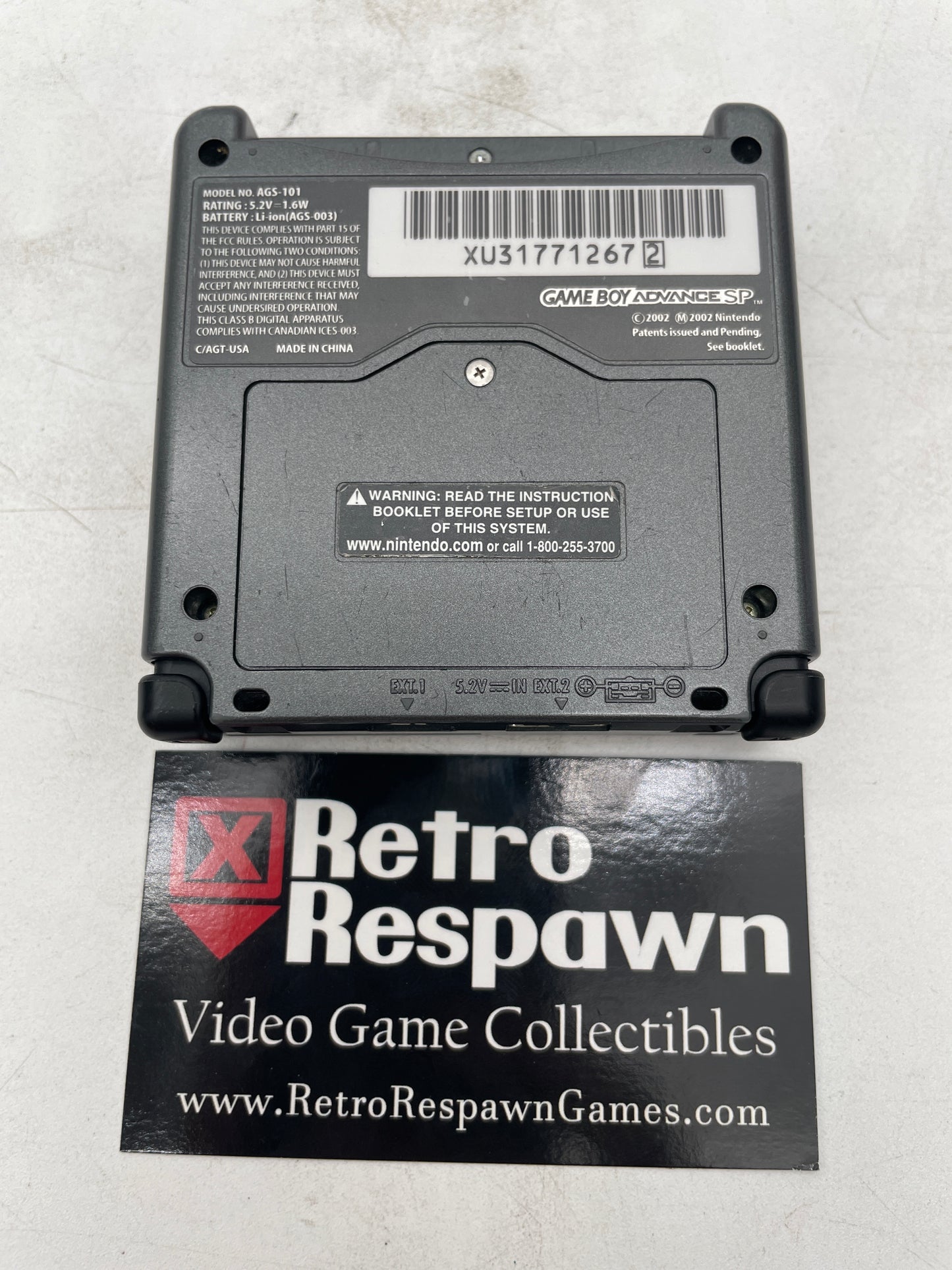 Graphite Gameboy Advance SP [AGS-101] - GameBoy Advance (Console + Charger)