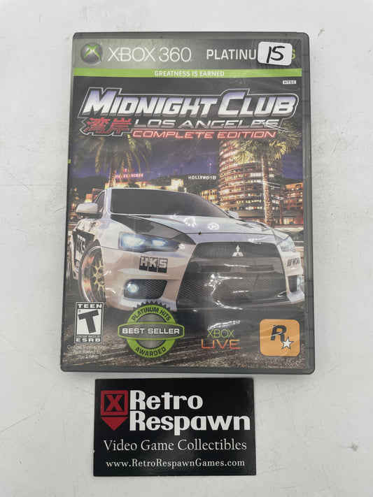 Midnight Club Los Angeles [Complete Edition] Platinum Hits - Xbox 360 (Complete)