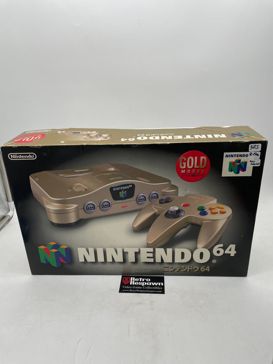 Nintendo 64 Gold Console [Region Free] - JP Nintendo 64 (No Manual)