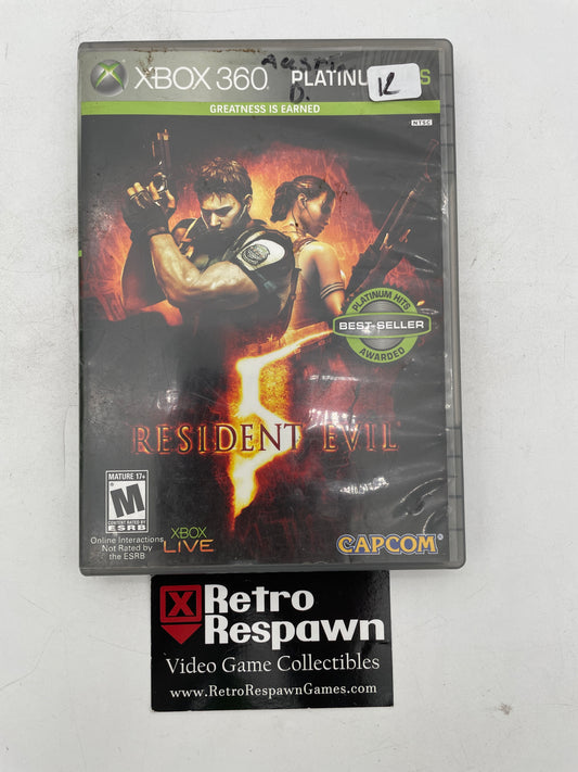 Resident Evil 5 [Platinum Hits] - Xbox 360 (Complete)