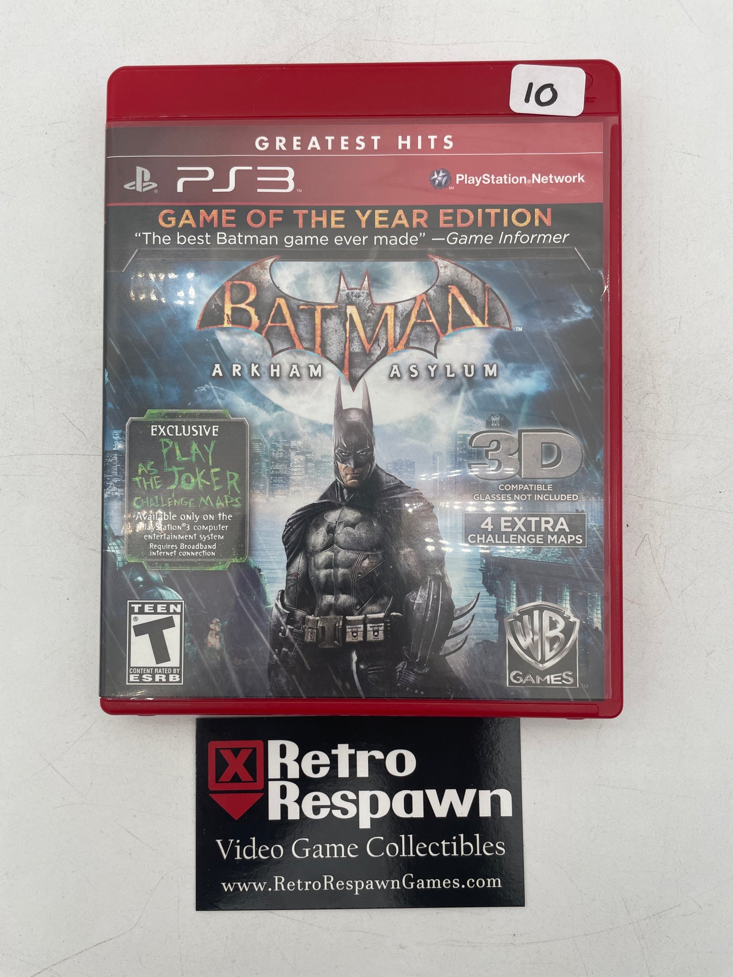 Batman: Arkham Asylum [Game of the Year Greatest Hits] - Playstation 3 (Complete)