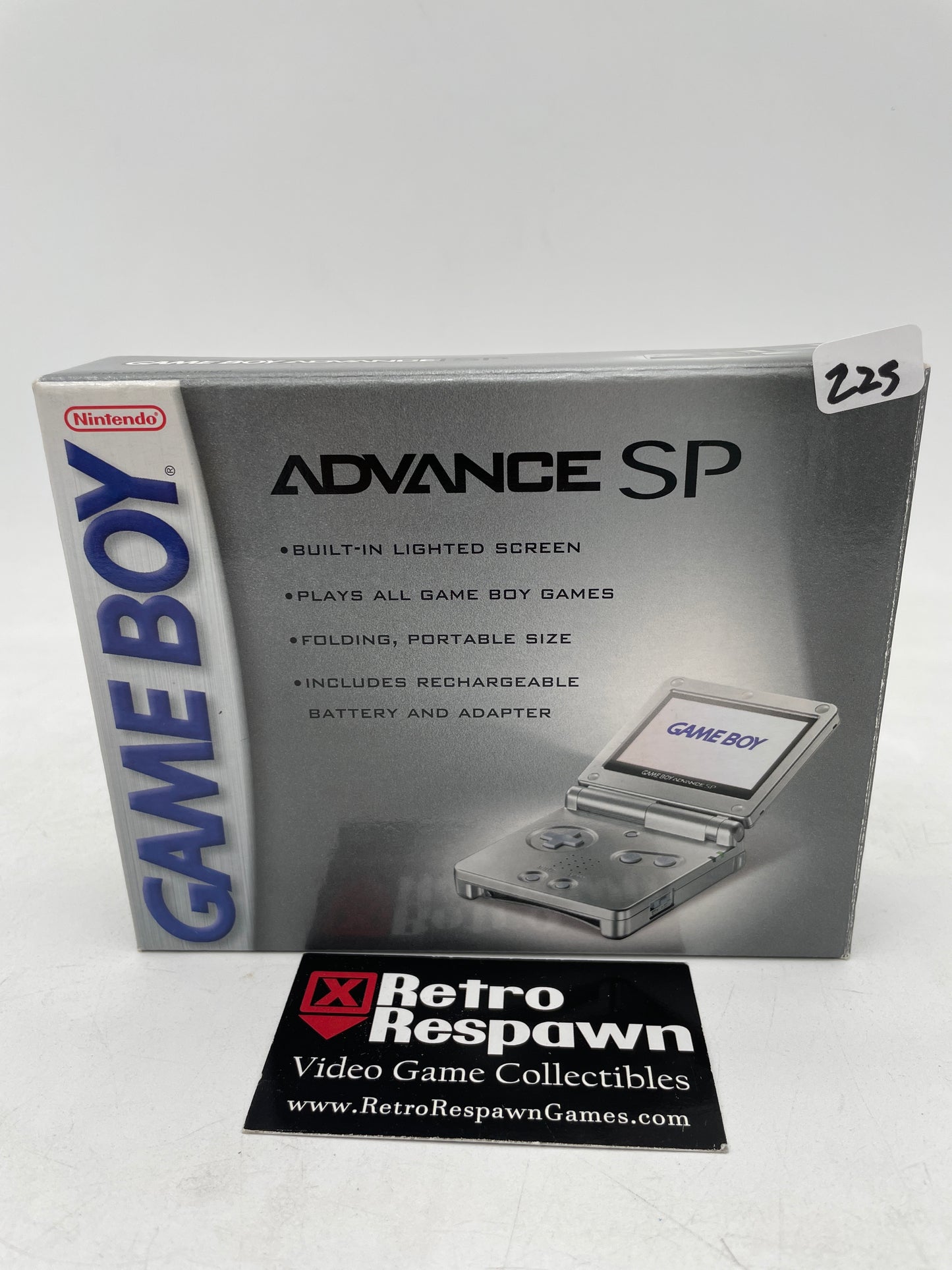 Platinum Gameboy Advance SP - GameBoy Advance (Complete)