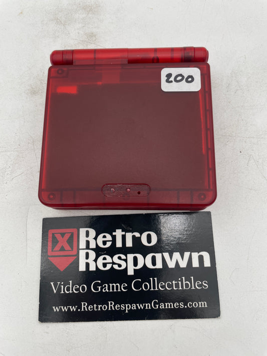 Translucent Red 101 Reshell Gameboy Advance Sp - Gameboy Advance (Console + Charger)