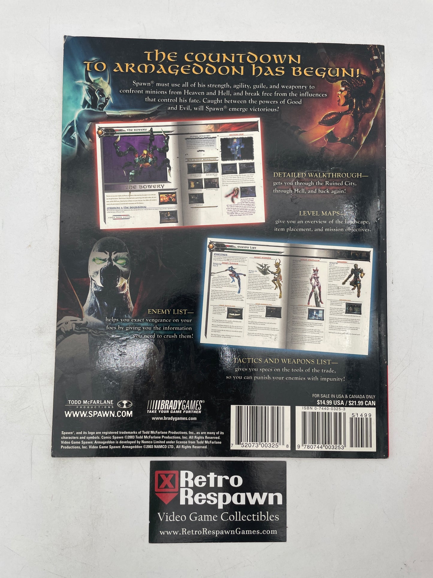 Spawn Armageddon Official Strategy Guide - Brady Games (Used)