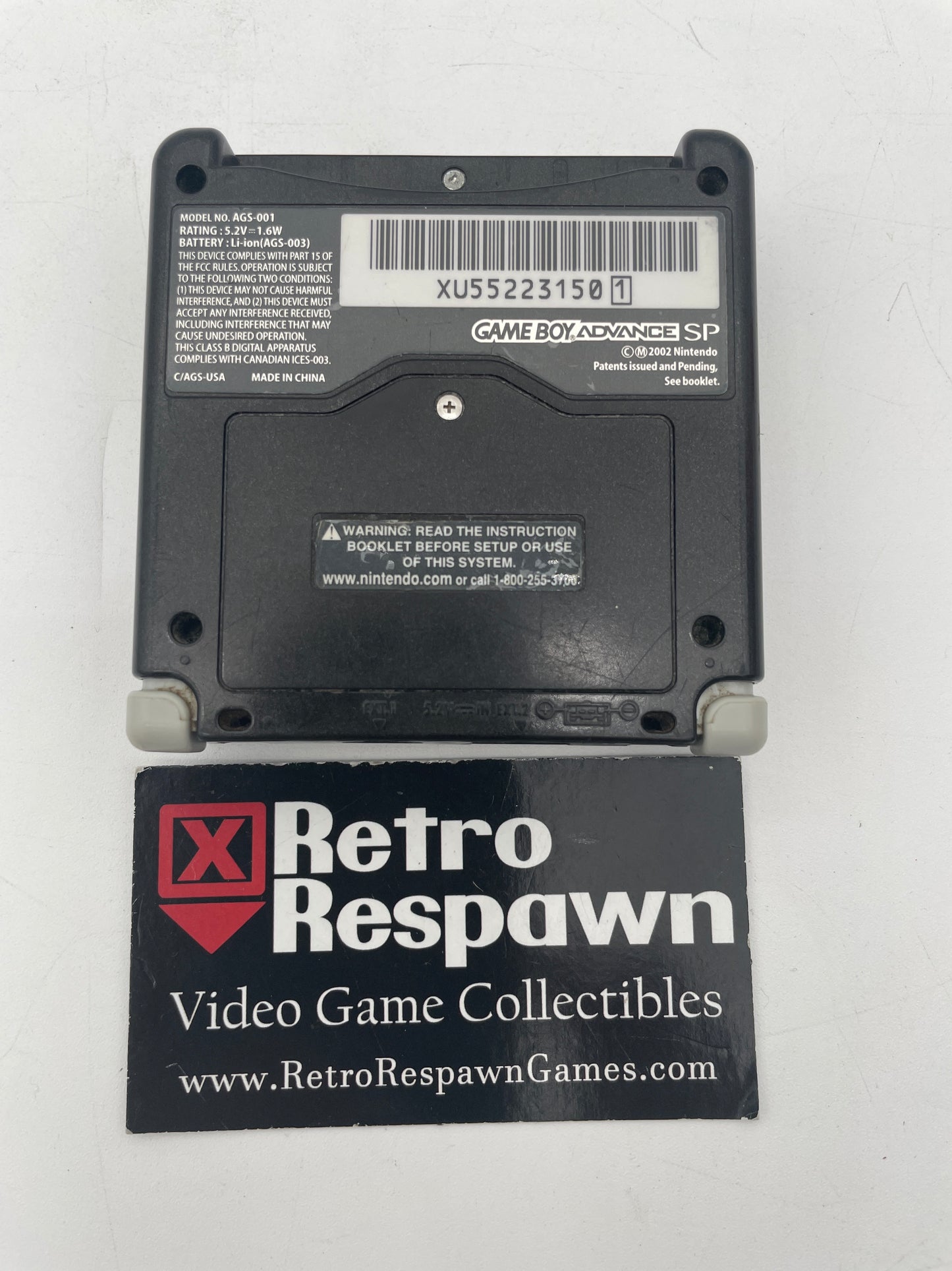 Jet Black Gameboy Advance Sp-001 [Who Are You?] - Gameboy Advance (Console + Charger)