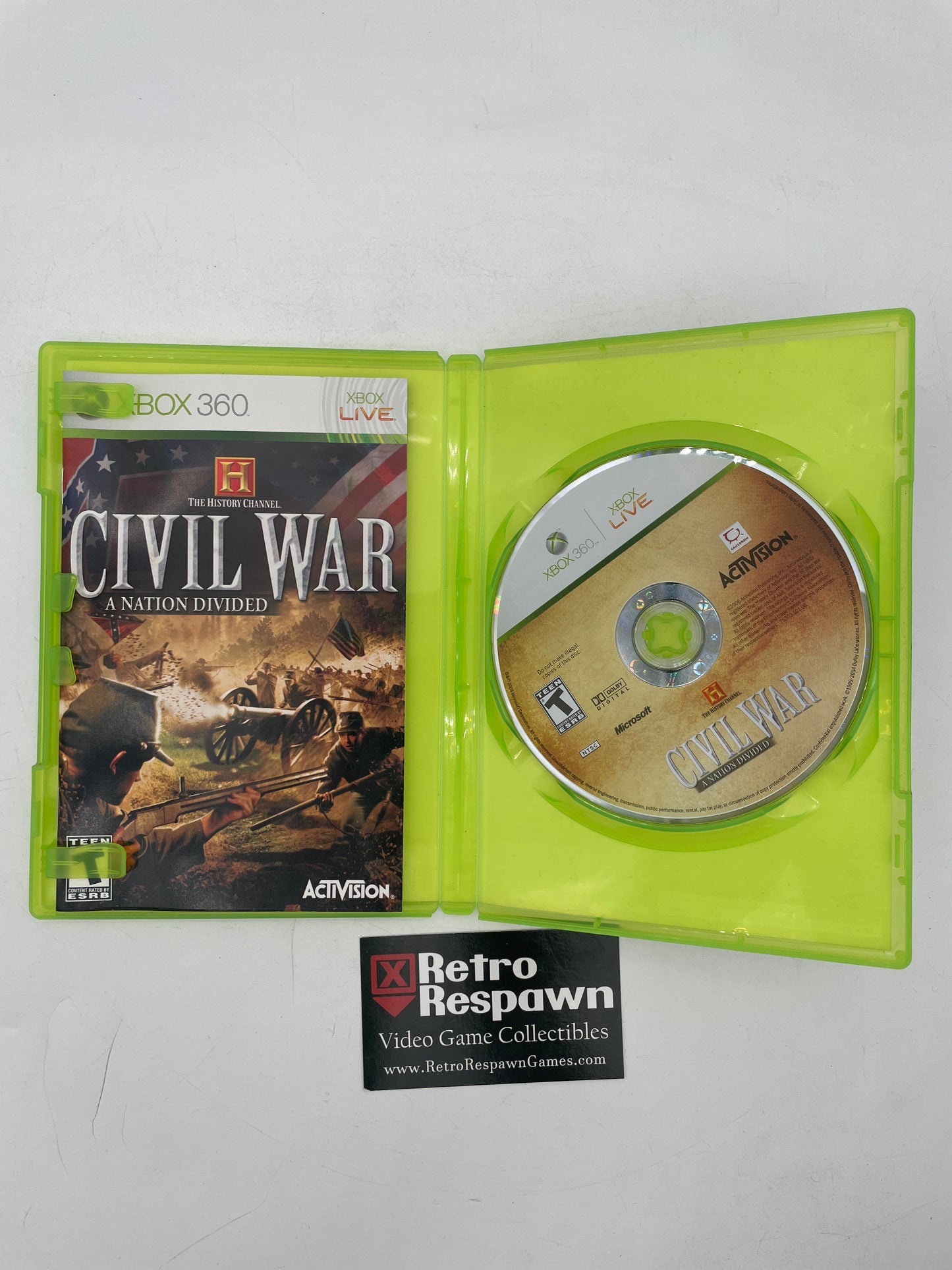 History Channel Civil War A Nation Divided - Xbox 360 (Complete)