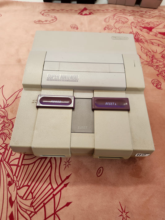 Super Nintendo System with wires and one controller