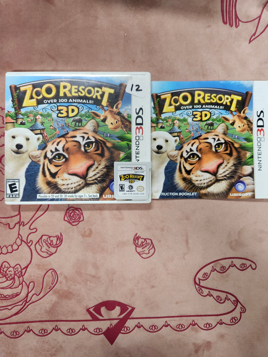 Zoo Resort 3D - Nintendo 3DS (Complete)