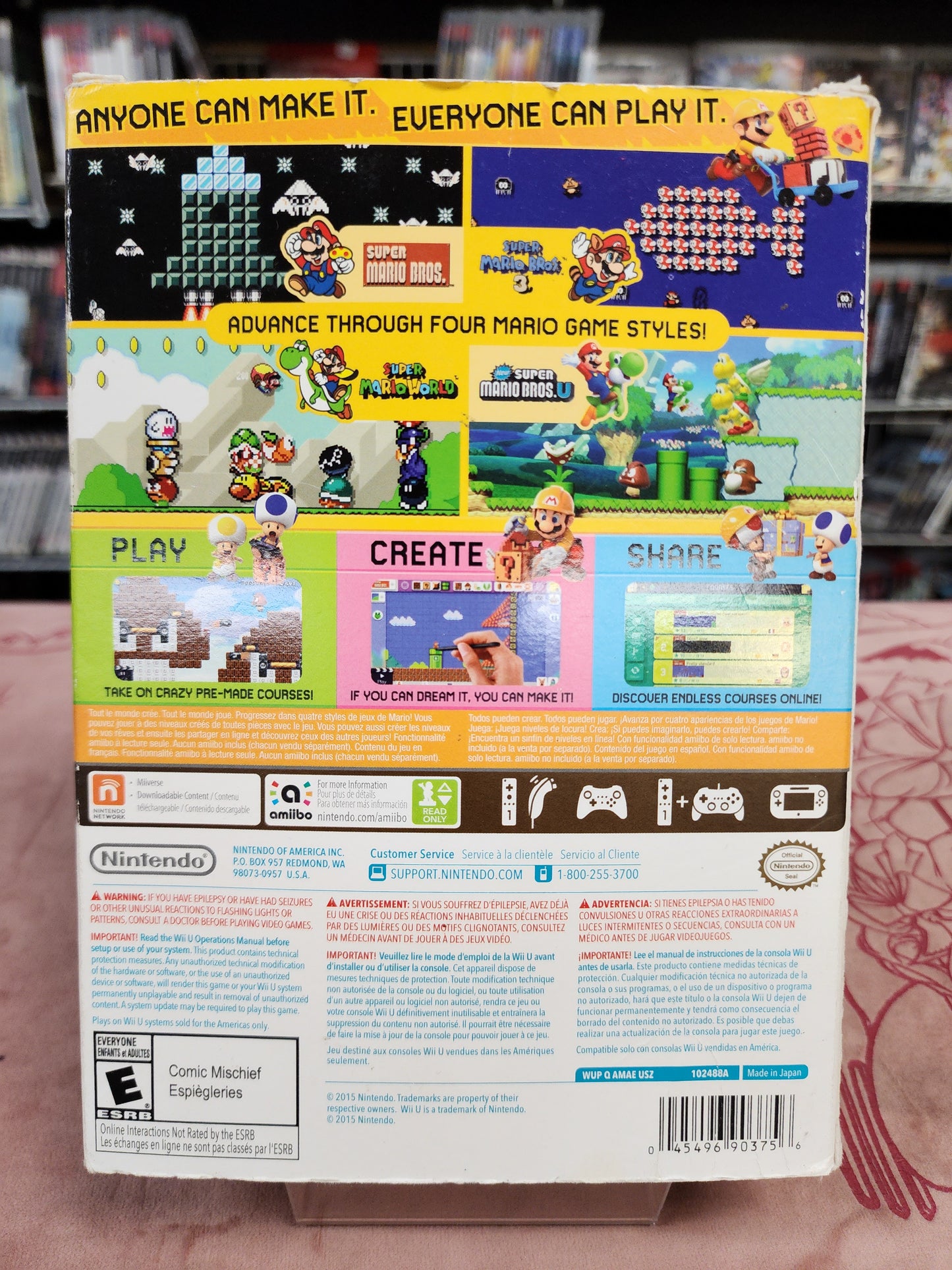 Super Mario Maker - Nintendo Wii U (Complete)