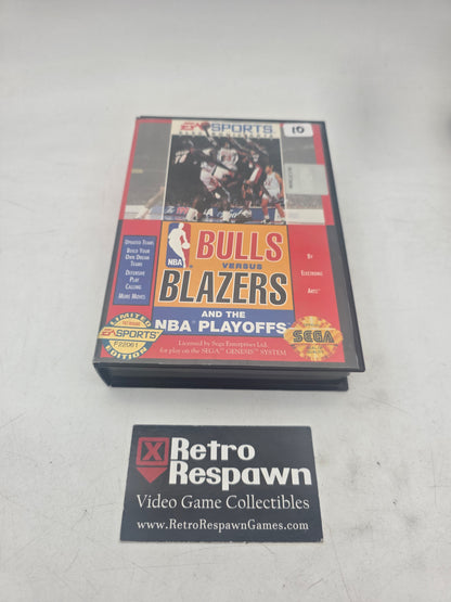Bulls Vs Blazers and the NBA Playoffs - Sega Genesis (Complete)